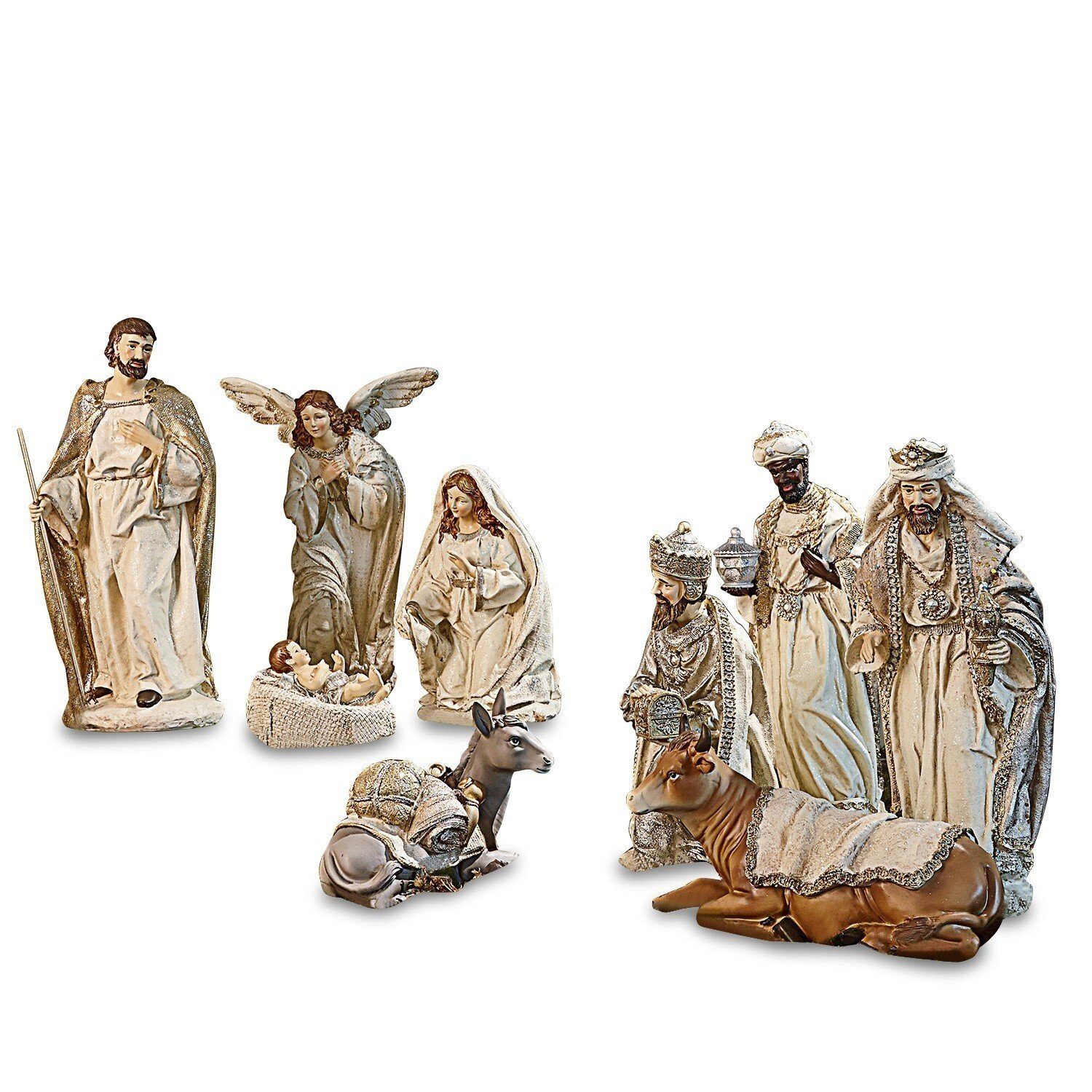 Krippe Figur 9er Set Liré creme