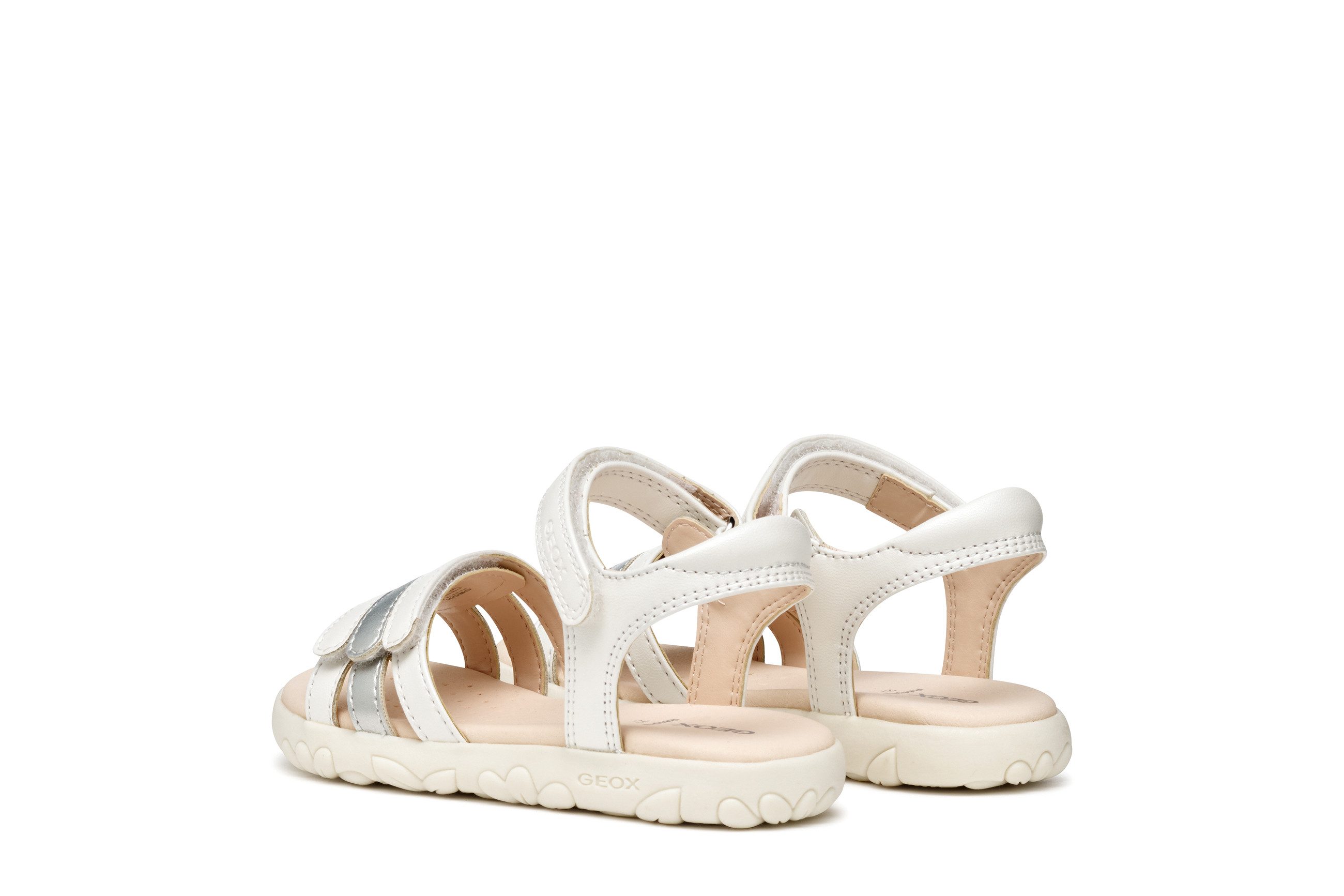 Geox J SANDAL HAITI GIRL Sandale, Glitzersandale, Klettschuh im Metallic Look – Bild 3 von 5