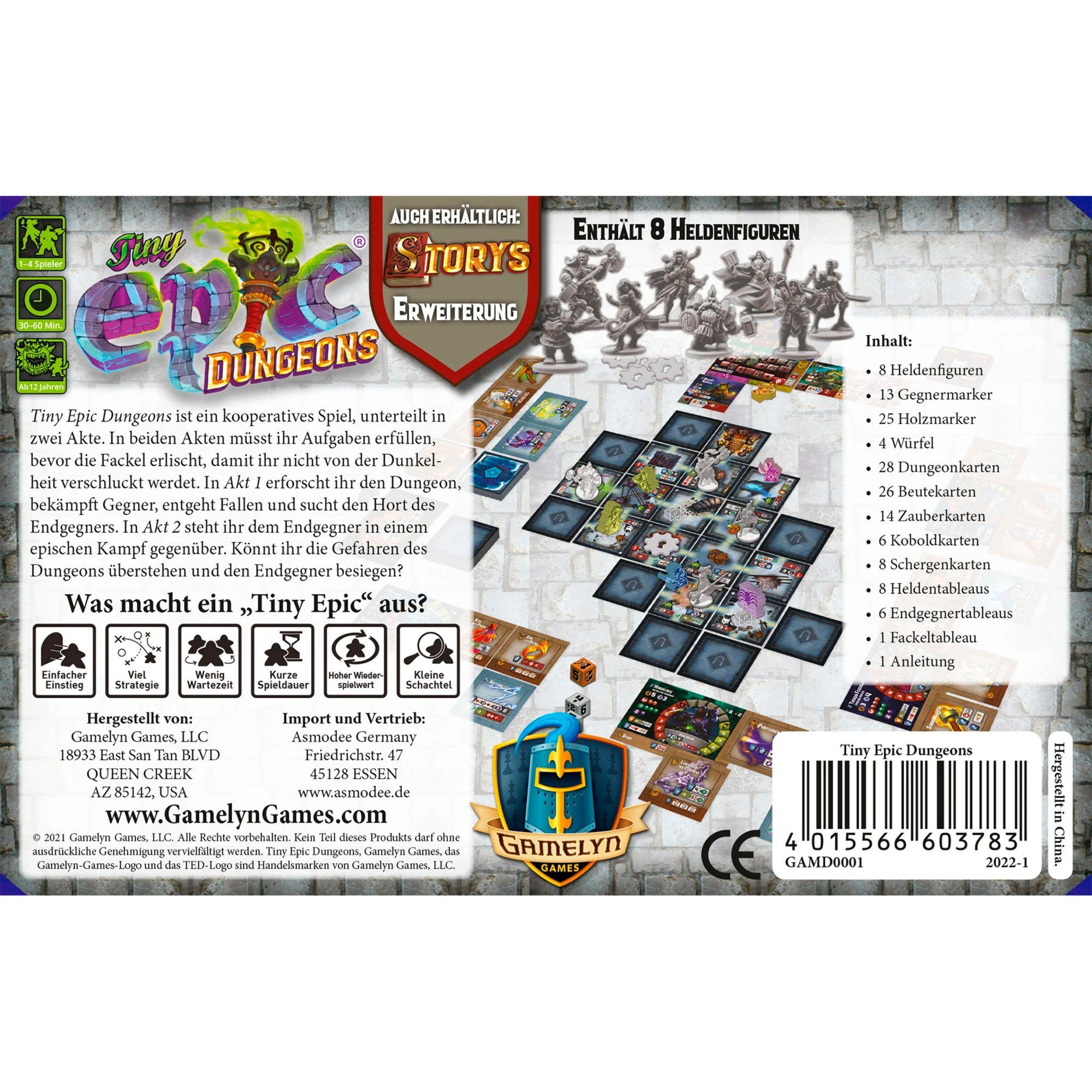 Spiel, Brettspiel Tiny Epic Dungeons, Asmodee Asmodee