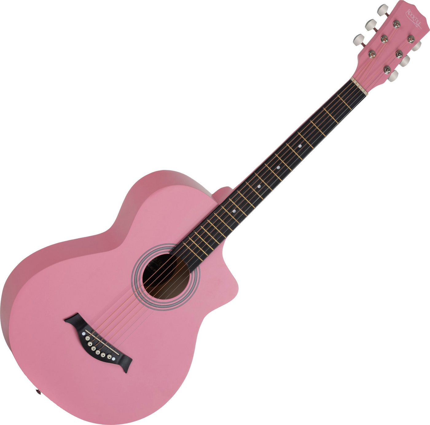Rocktile Westerngitarre WSC-4C Westerngitarre - Kompakte Einsteiger-Westerngitarre mit Cutaway, Concert-Korpus mit Cutaway