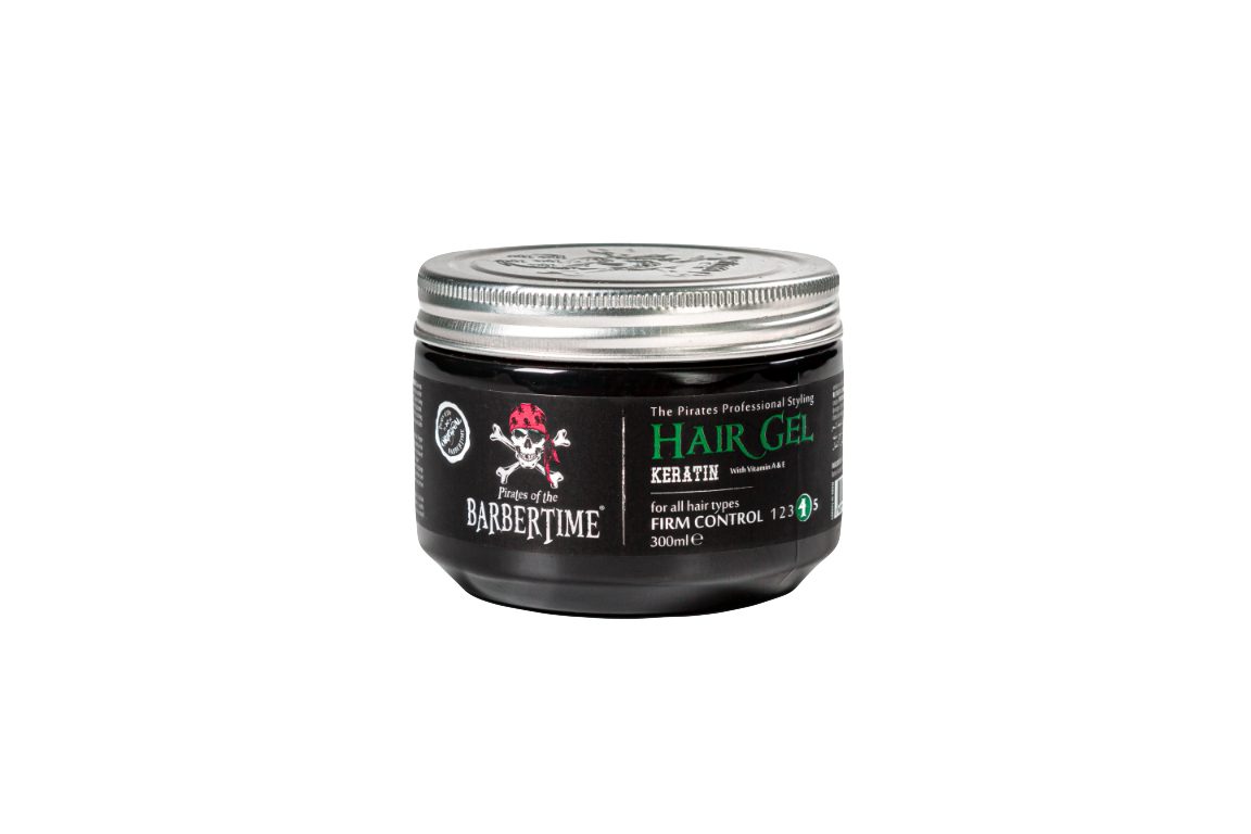 BARBERTIME Haargel Haargel Hair Gel Styling-Gel Glanz & Starken Halt 300ml Keratin