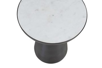 Livin Hill Beistelltisch Avola, Runde Marmorplatte, kegelförmiger Metallfuß, stabiler Stand