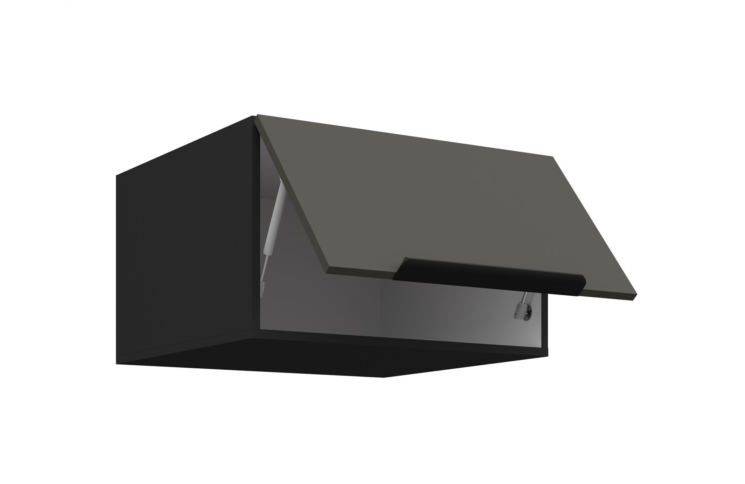 Küchen-Preisbombe Aufsatzschrank 60 cm Küche ARIA Graphite Küchenzeile Küchenblock Anti Fingerprint