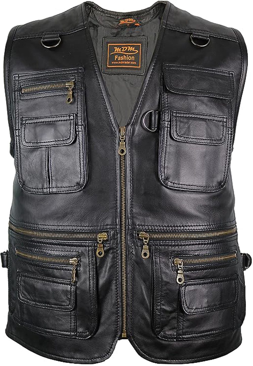 Lederweste Herren Freizeit Lederweste Outdoor Weste, Lamm Nappa Leder