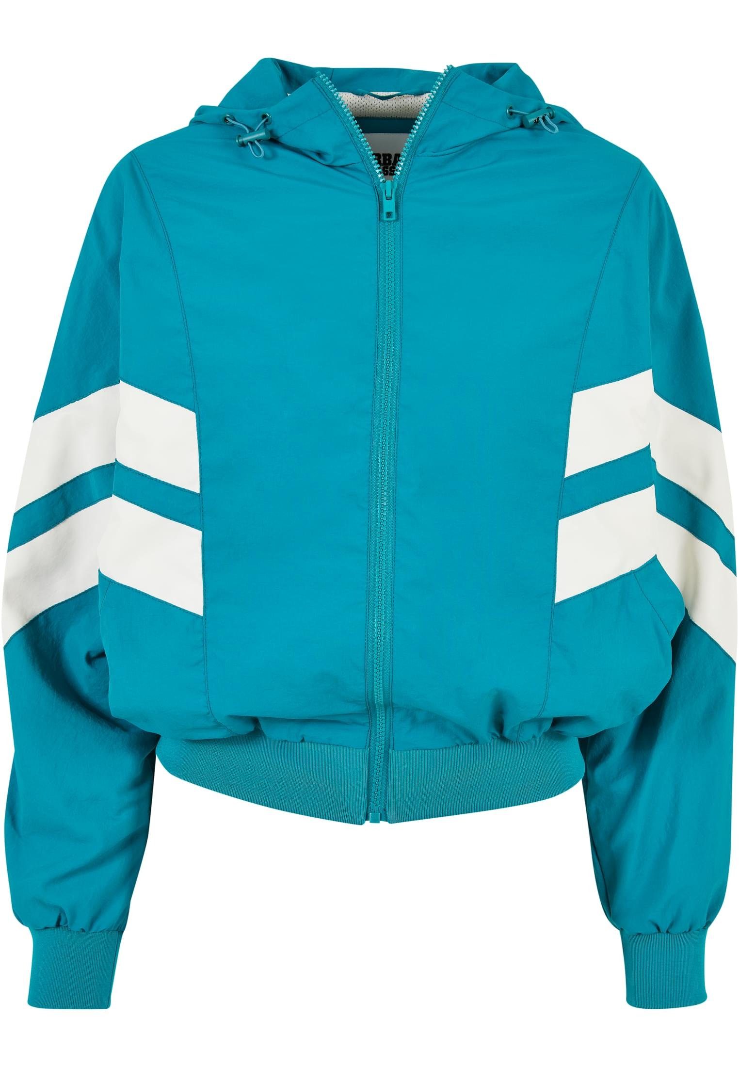 URBAN CLASSICS Outdoorjacke Damen (1-St) watergreen/whitesand Jacket Batwing Crinkle Ladies