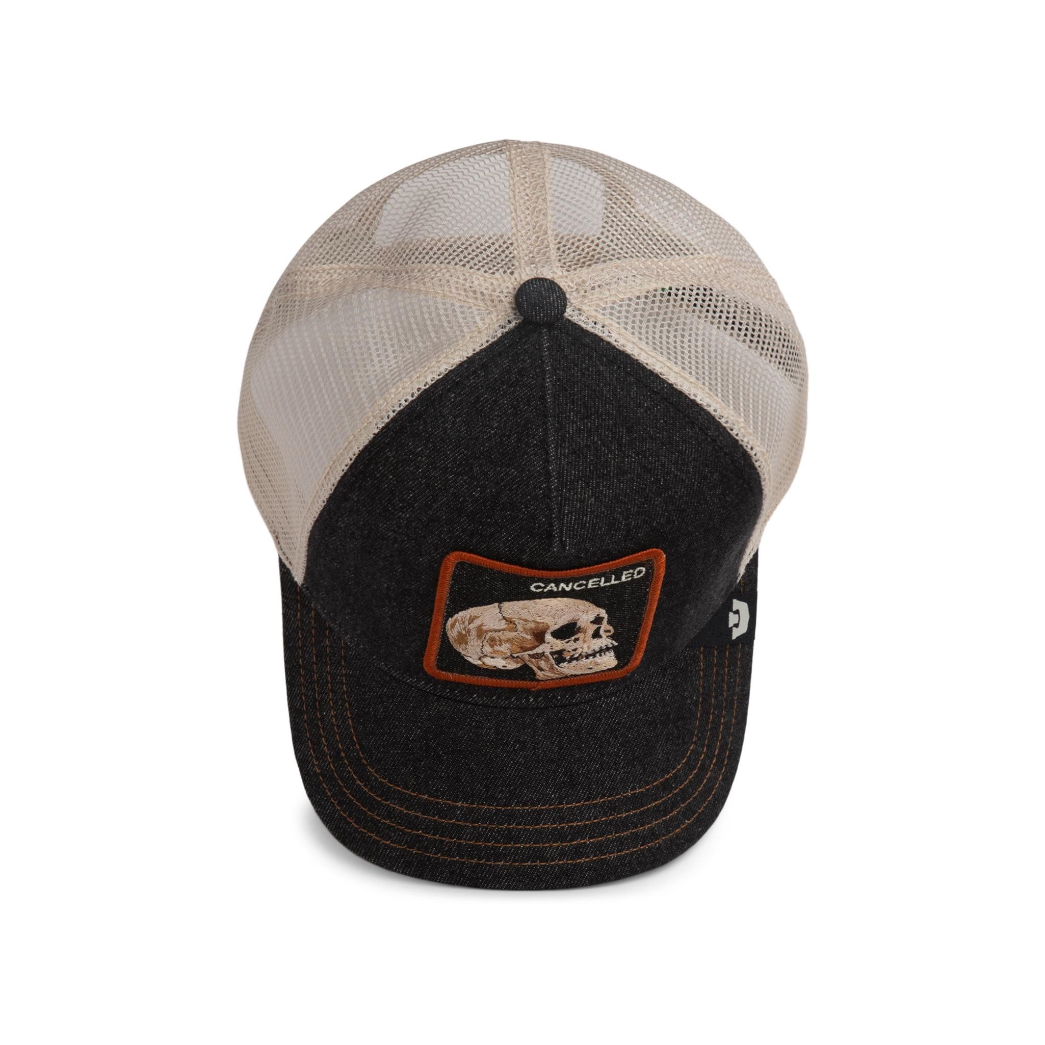 GOORIN Bros. Trucker Cap Goorin Bros. Denim Skull Trucker Cap Dark Denim (Basecap, Basecap, Trucker Kappe, Meshcap)