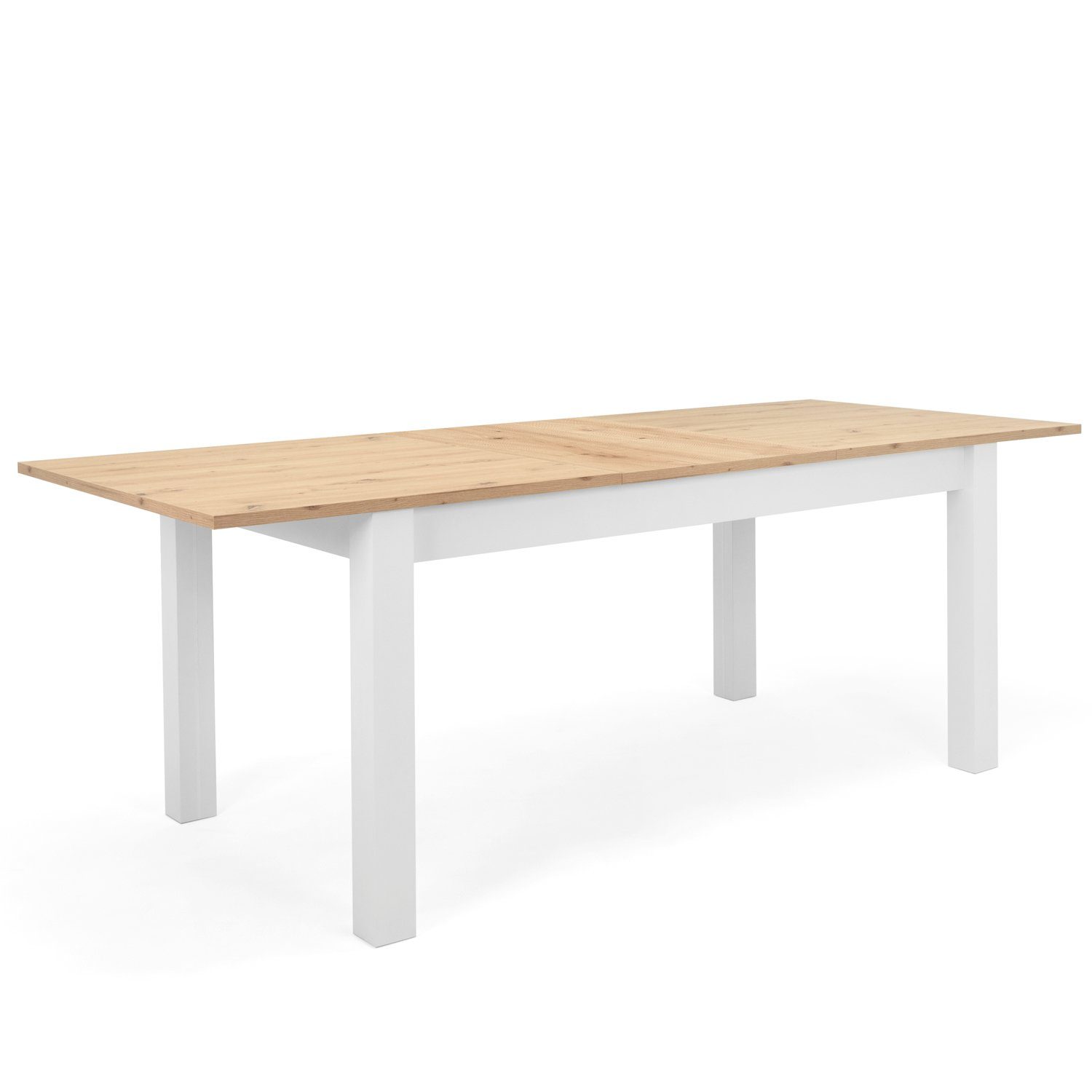 Essgruppe 5-tlg) Holztisch, Homestyle4u (Komplett-Set, ausziehbar Esstisch Tisch Stühlen 4 mit