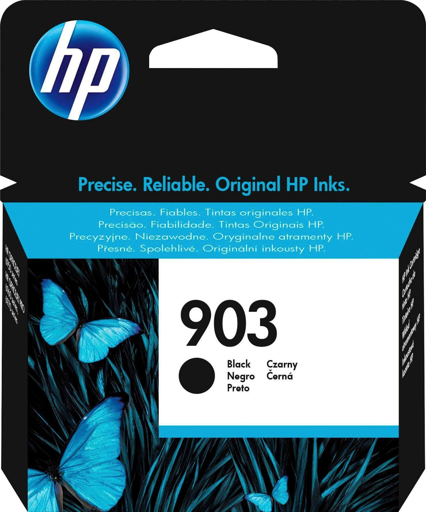 HP HP original Druckerpatrone 903, Farben cyan + schwarz Tintenpatrone (Packung, 3 Probemonate gratis* drucken)