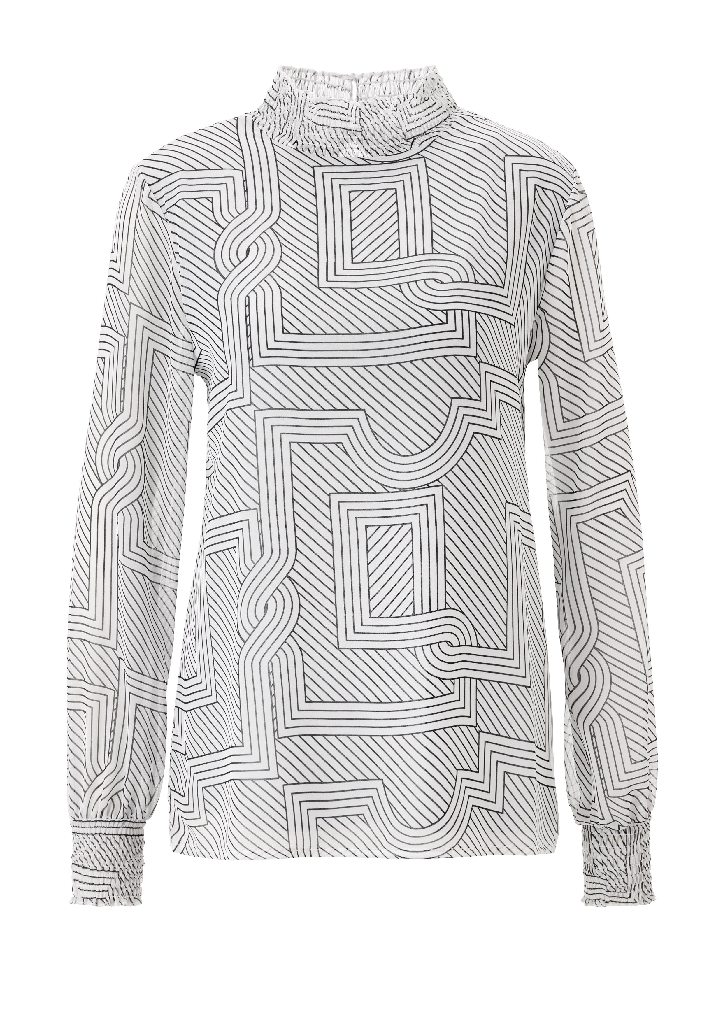 Aniston SELECTED Chiffonbluse hinten im Nacken mit zwei Knöpfen zu schließen - NEUE KOLLEKTION – Bild 5 von 5