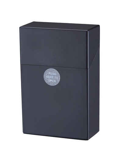 CHAMP Dose ZIGARETTENDOSE mit Sprungdeckel für 20 Zigaretten 35 (Schwarz), aus Kunststoff Zigarettenbox Zigarettenetui Etui Case Box Dose