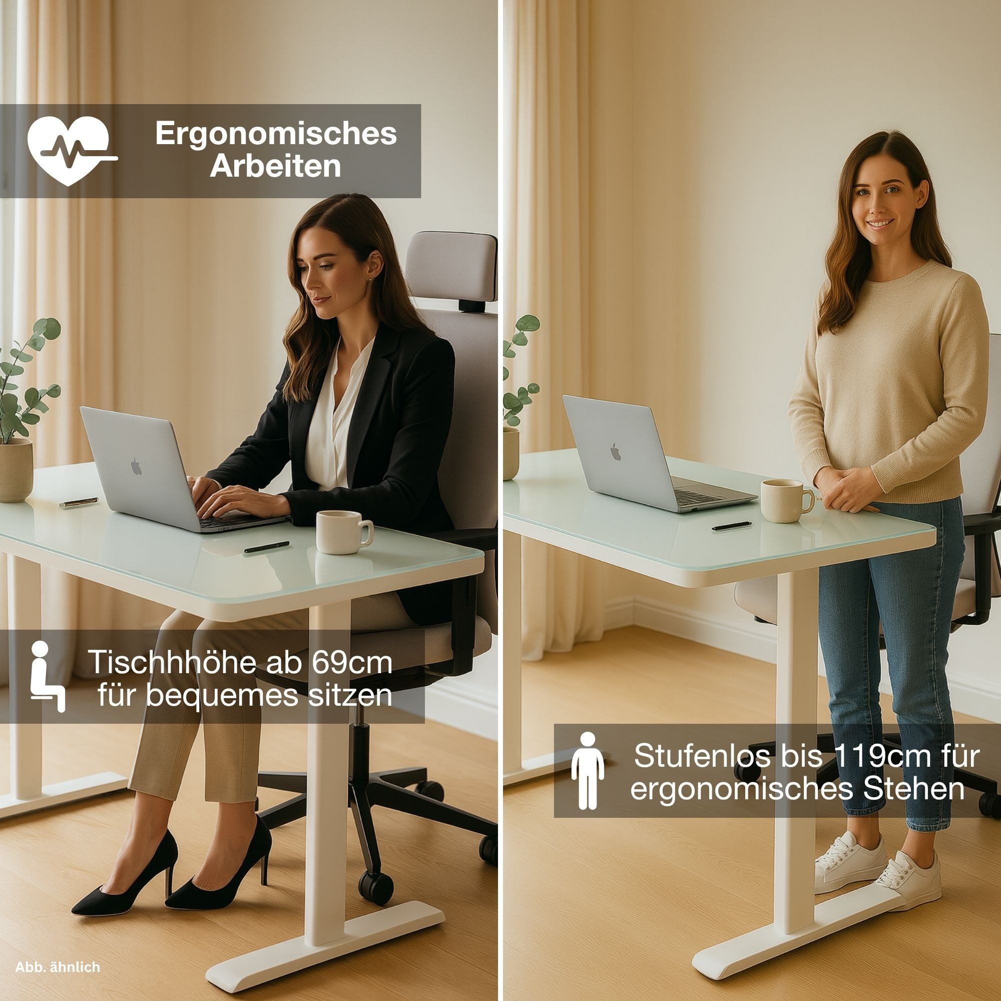 ASSMANN Büromöbel Schreibtisch Vindaro (120x60cm Schwarz Elektrisch höhenverstellbar 2-fach-Motorik Einfachhub, einfache Montage, für Büro und Homeoffice), TÜV-zertifiziert, 5 Jahre Herstellergarantie