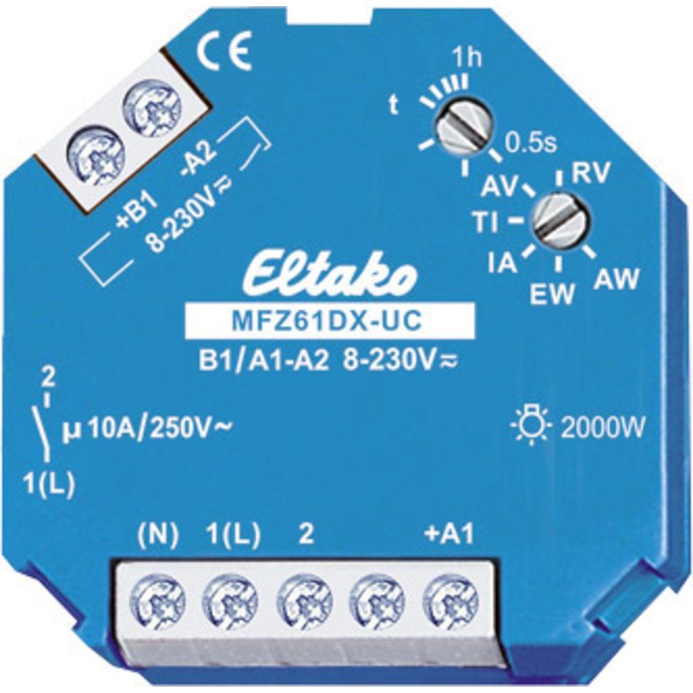 Eltako Zeitrelais Eltako 61100604 MFZ61DX-UC Zeitrelais Multifunktional 230 V 1 St. Zeit, (MFZ61DX-UC)