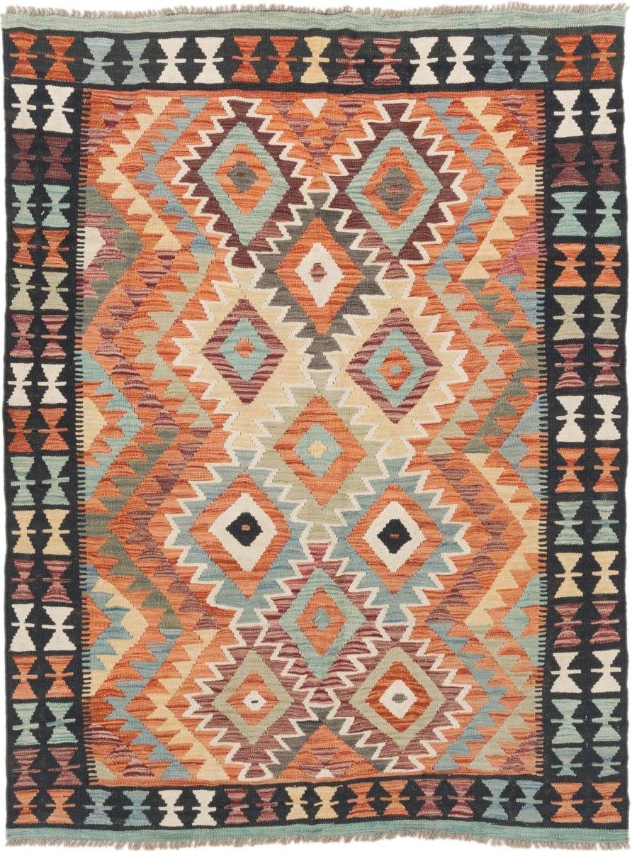 Orientteppich Kelim Afghan 149x195 Handgewebter Orientteppich, Nain Trading, rechteckig, Höhe: 3 mm