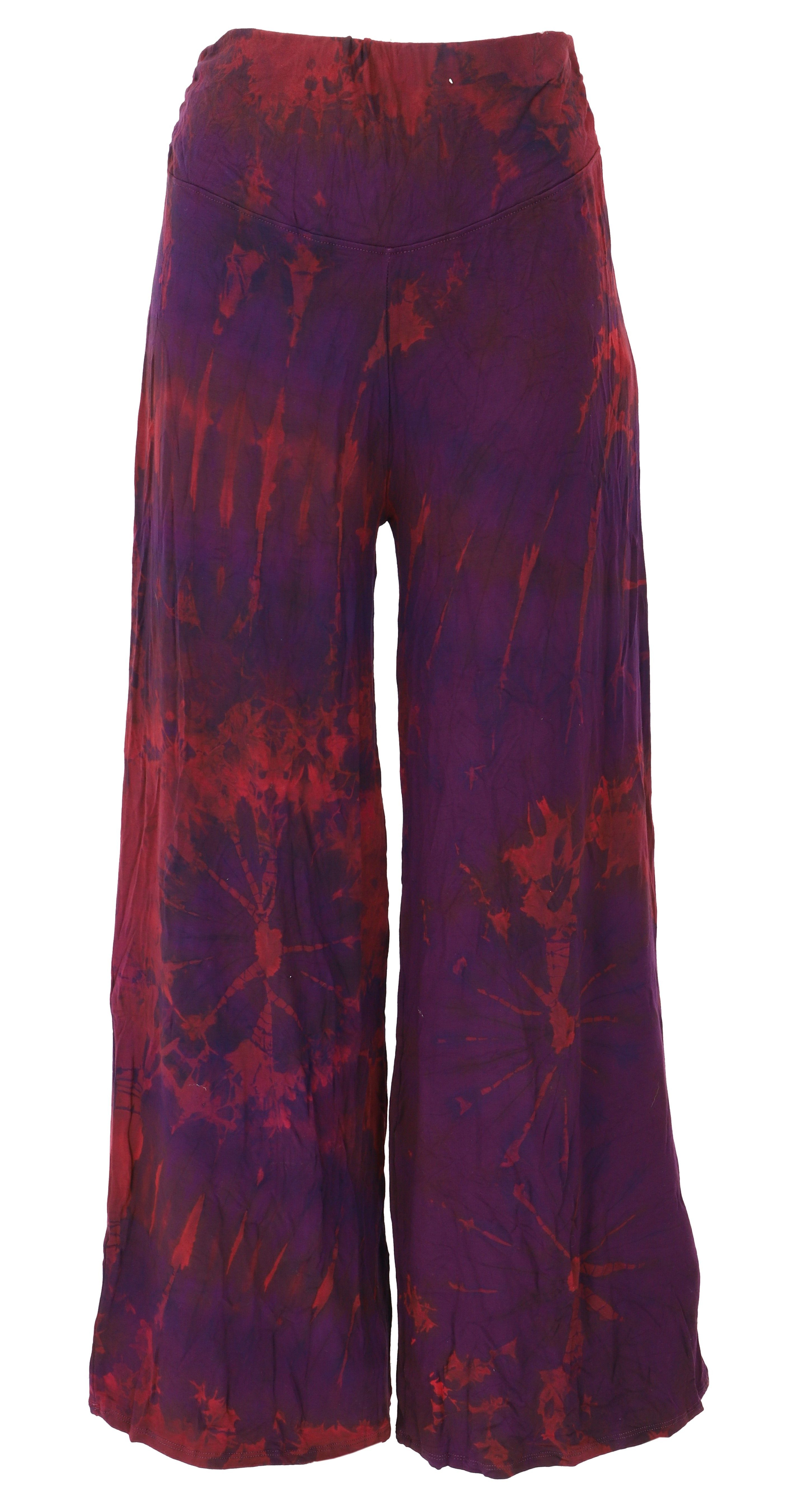 Guru-Shop Hose & Shorts Weite Batikhose, Unikat Boho Schlaghose,.. alternative Bekleidung
