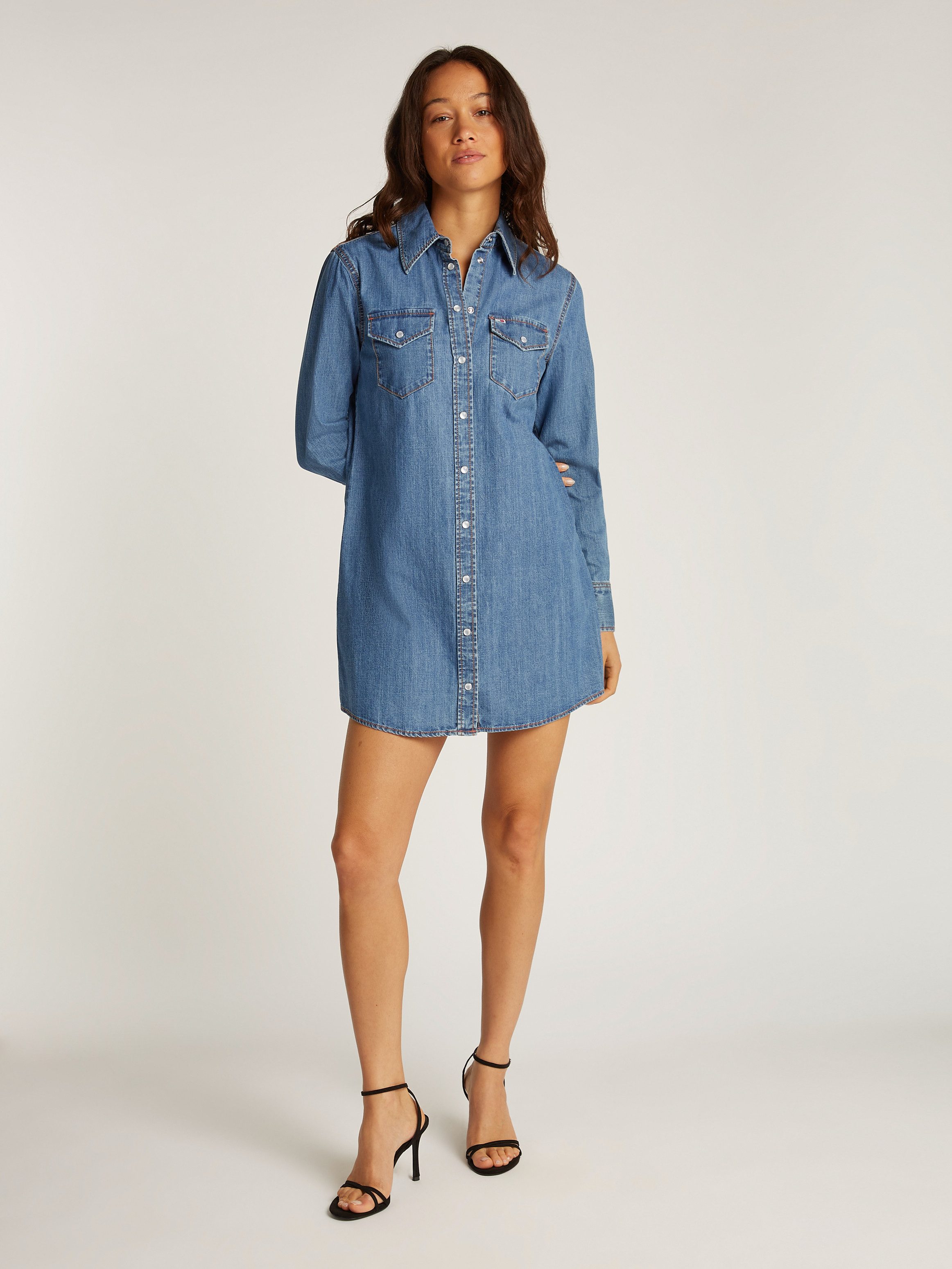 Tommy Jeans Jeanskleid REGULAR WESTERN DRESS günstig online kaufen