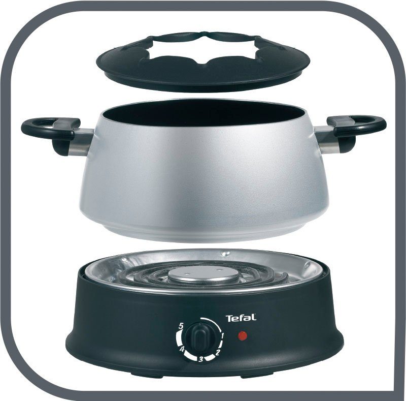 Tefal Elektro-Fondue EF3000.10, 6 wärmeisolierte Fondue-Gabeln