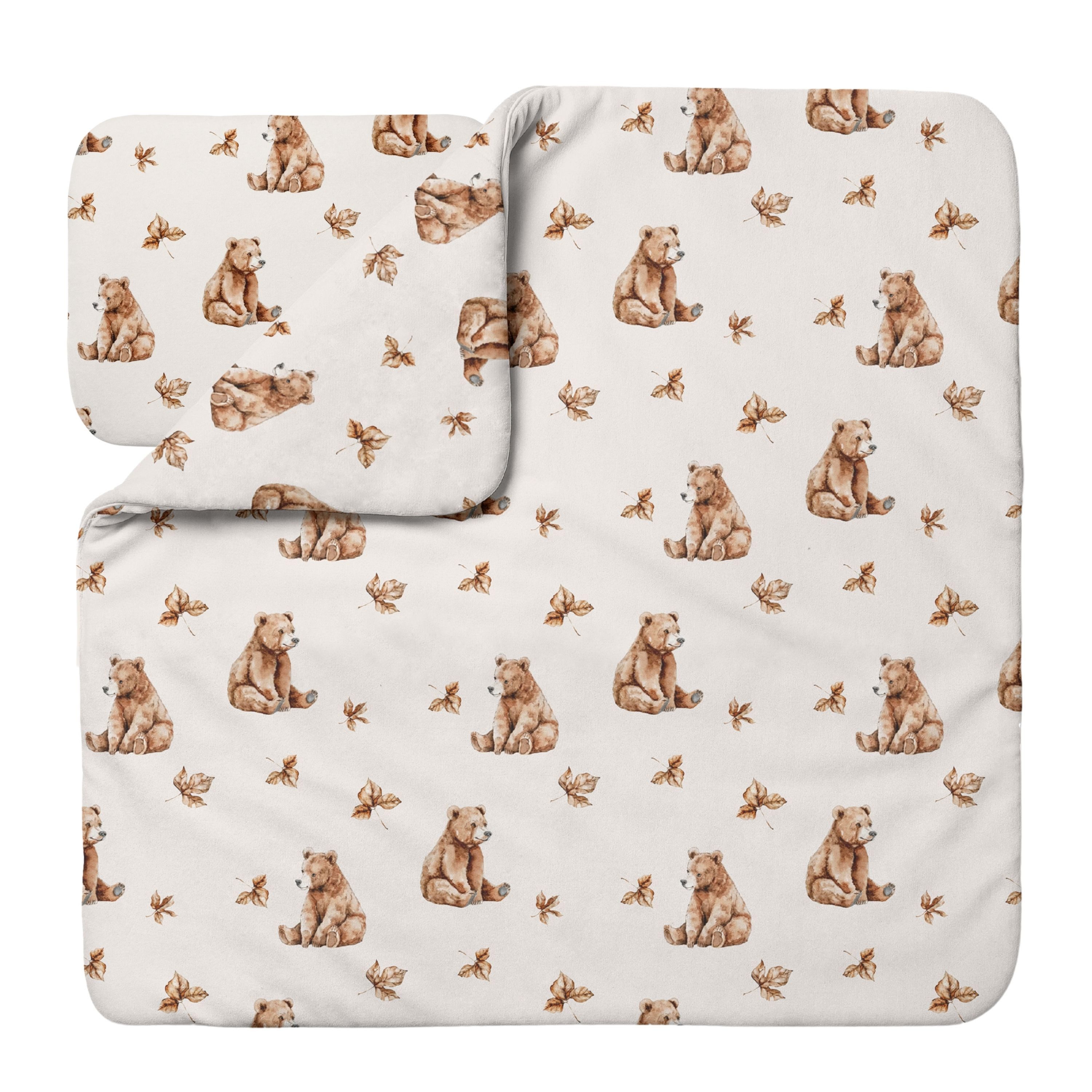 Waldin Babybettwäsche Baby Decke und Kissen Set ohne Bezug, Hypoallergen, 100% Bambus, 2 teilig, Hypoallergen