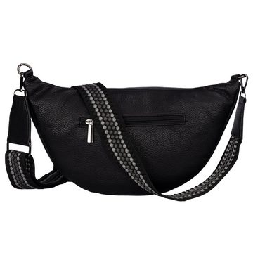 EAAKIE Gürteltasche Bauchtasche Umhängetasche Crossbody-Bag Hüfttasche Kunstleder Italy-D, als Schultertasche, CrossOver, Umhängetasche tragbar