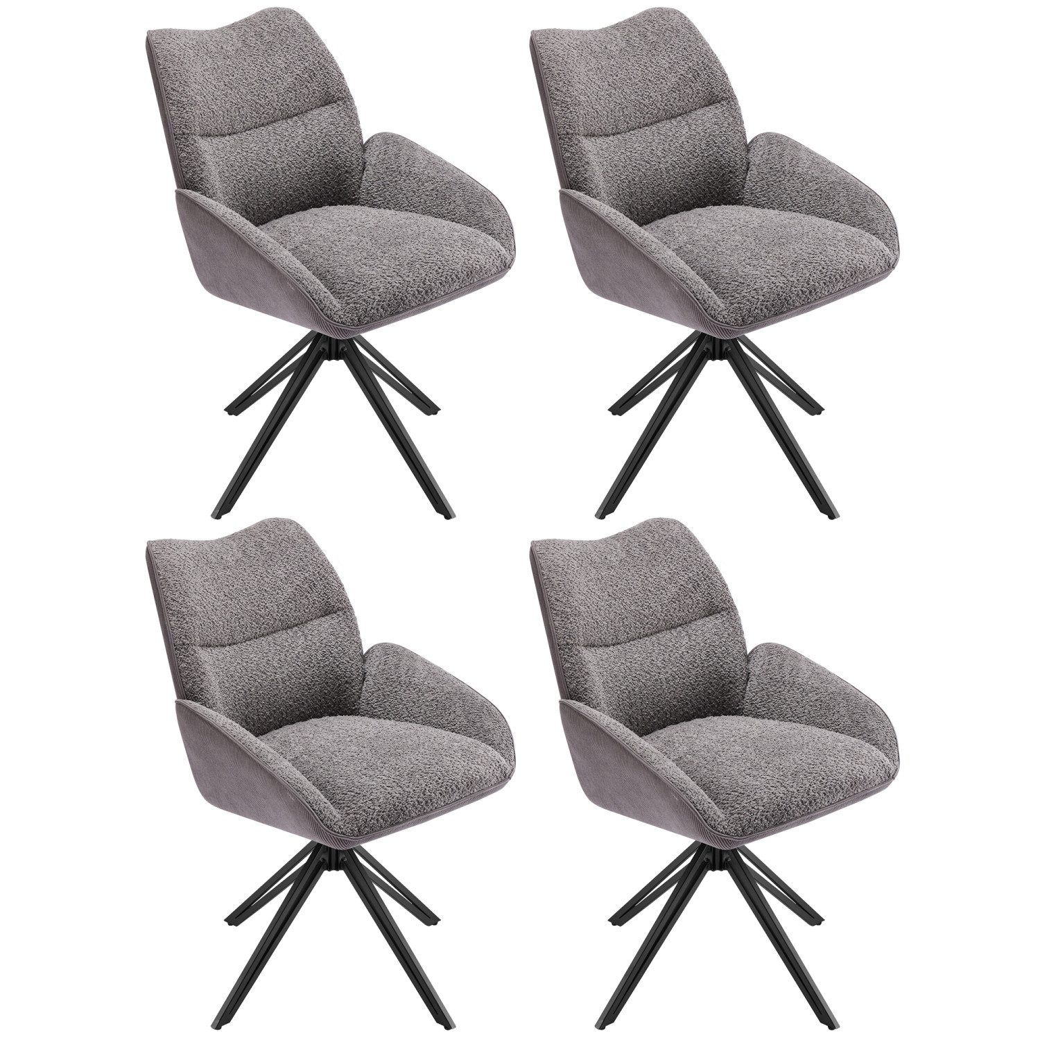 Flieks Esszimmerstuhl (360° drehbar, Set, 4 günstig online kaufen