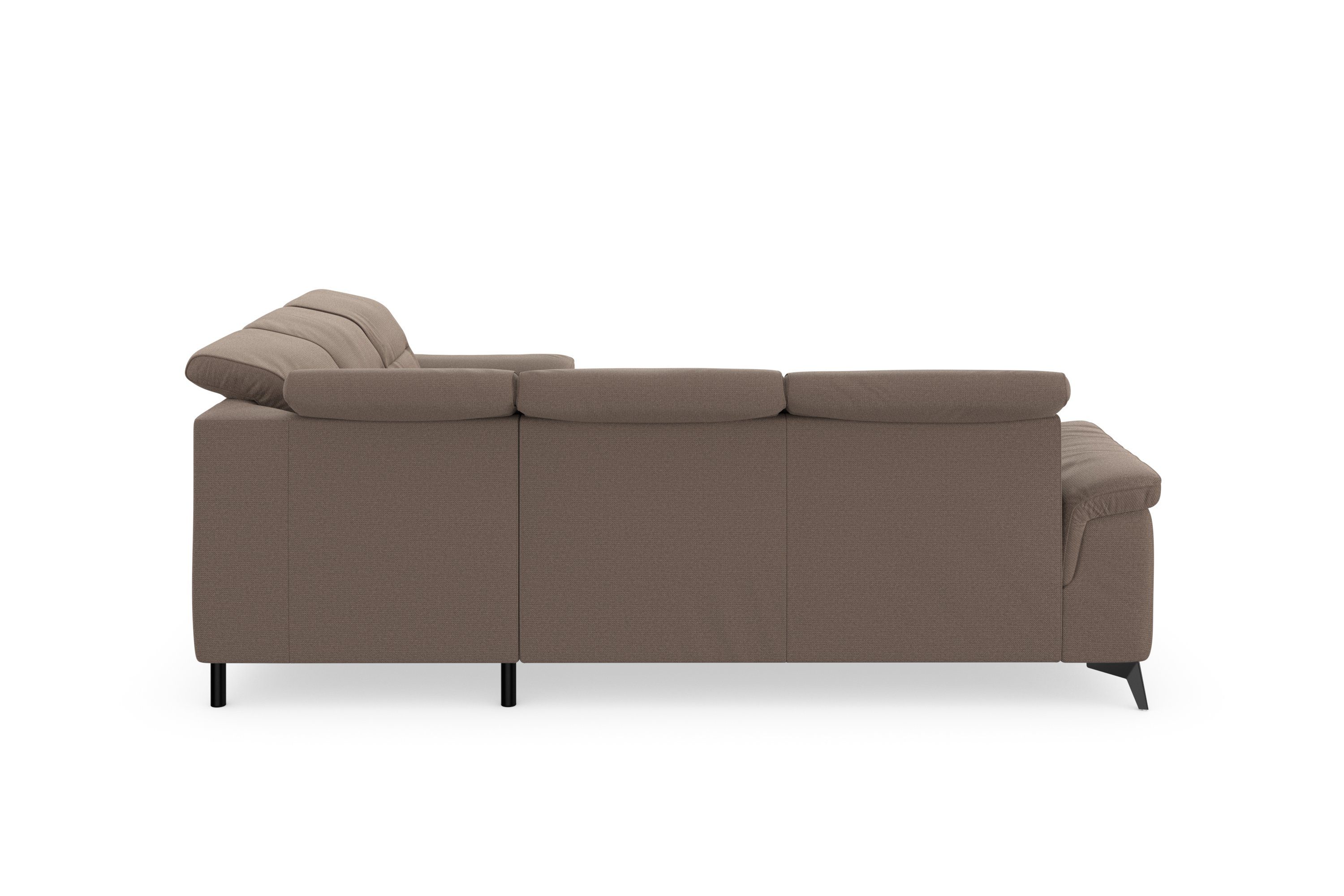 sit&more Ecksofa Sinatra, optinal mit und Armteilfunktion, Kopfteilverstellung Metallfüße