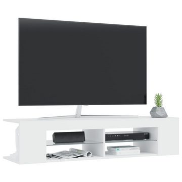 vidaXL TV-Schrank TV-Schrank mit LED-Leuchten Weiß 135x39x30 cm (1-St)