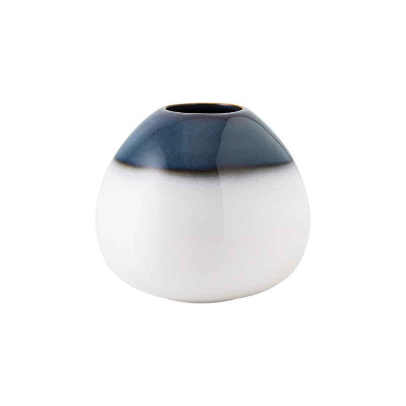 like. by Villeroy & Boch Dekovase Lave Home Vase Egg Shape, 14,5x14,5x13cm, Bleu (1 St)