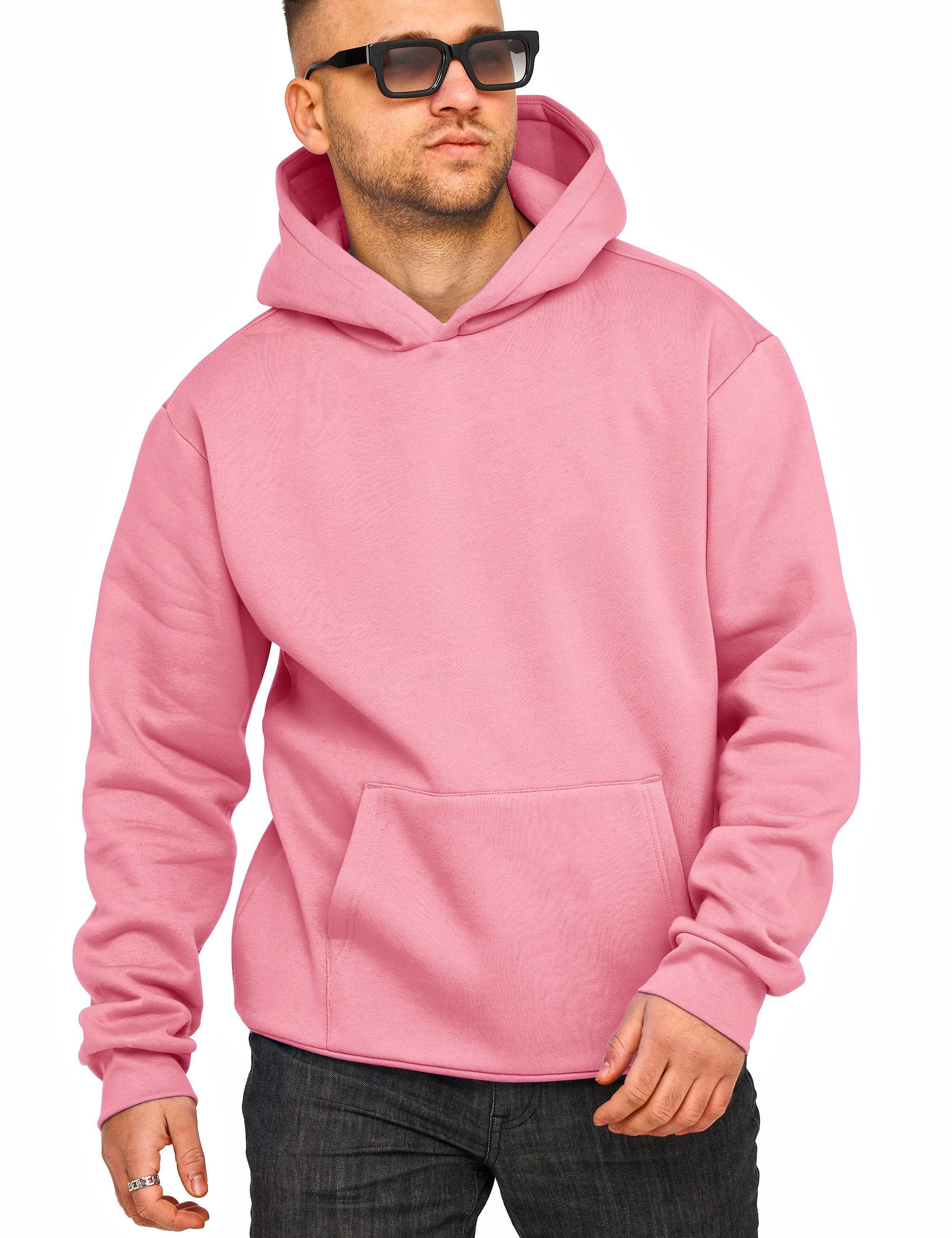 Hoodie im Oversize Schnitt Unifarben - Kapuzenpullover Loose-Fit