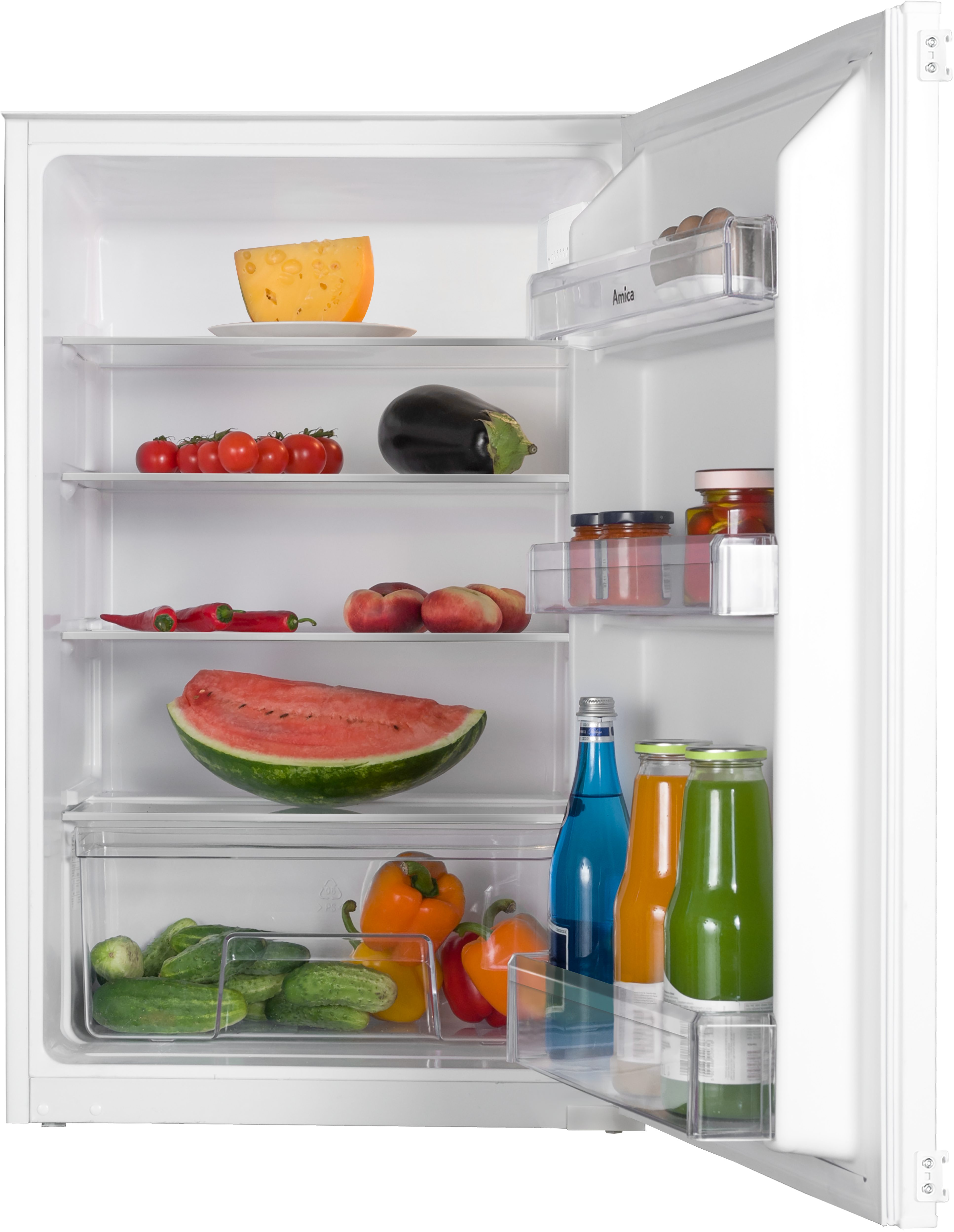 Amica Einbaukühlschrank EVKSS 353 900, 87,1 cm hoch, 54 cm breit, Schlepptür-Technik