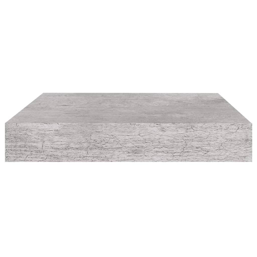 Stk Betongrau Schwebende Regal MDF 2 vidaXL cm 23x23,5x3,8 Wandregale