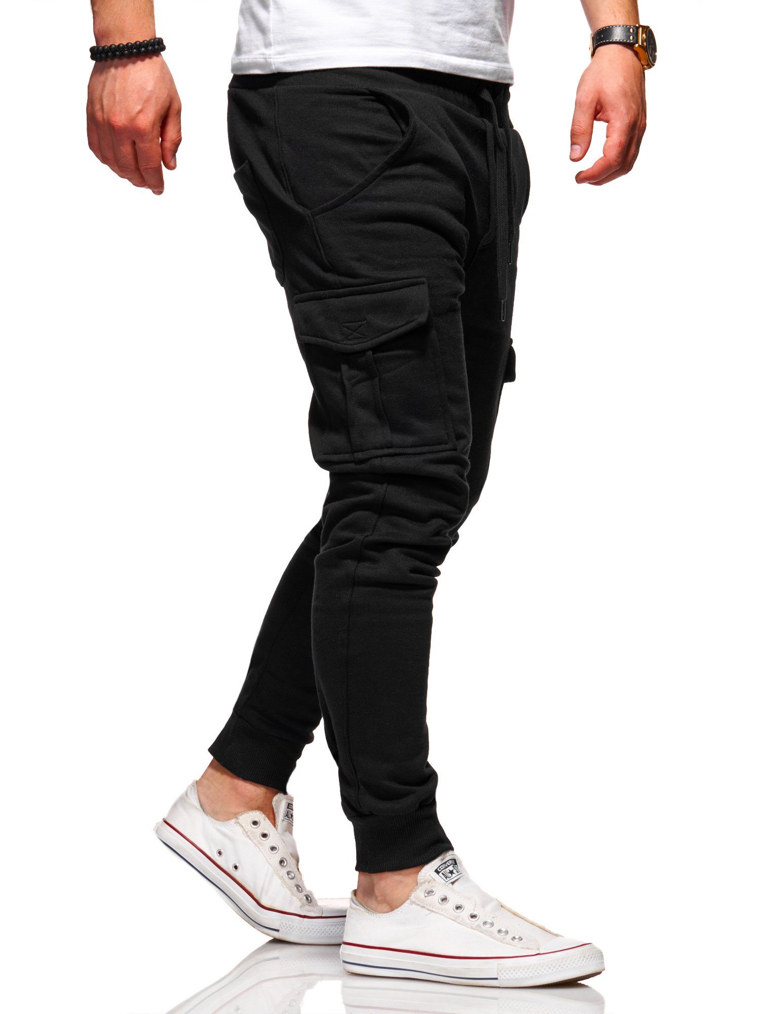 behype Sweathose Combat mit modernen Cargo-Taschen