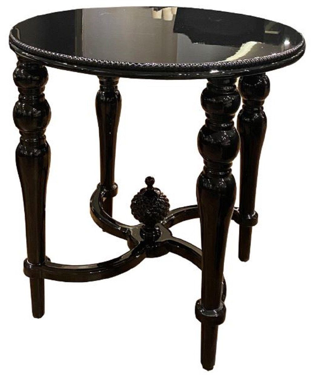 Casa Padrino Beistelltisch Luxus Barock Beistelltisch Schwarz - Handgefertigter Massivholz Tisch - Barock Möbel