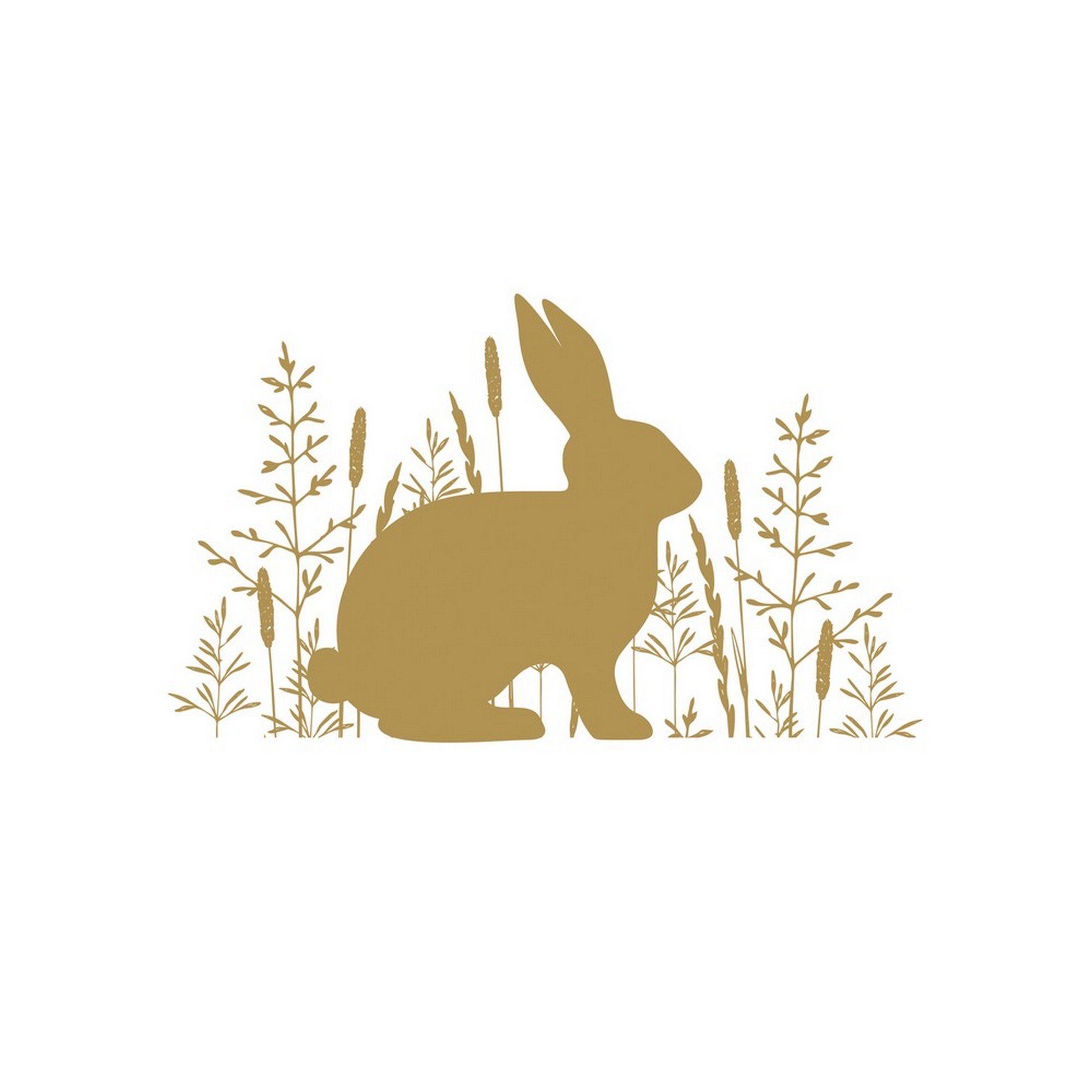 PPD Papierserviette 20 Servietten Pure Easter gold 33x33cm, (20 St)