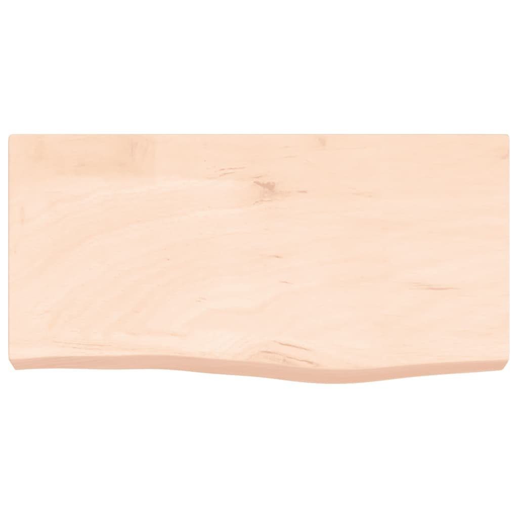 Wandregal Massivholz Unbehandelt furnicato 60x30x(2-6) cm Eiche