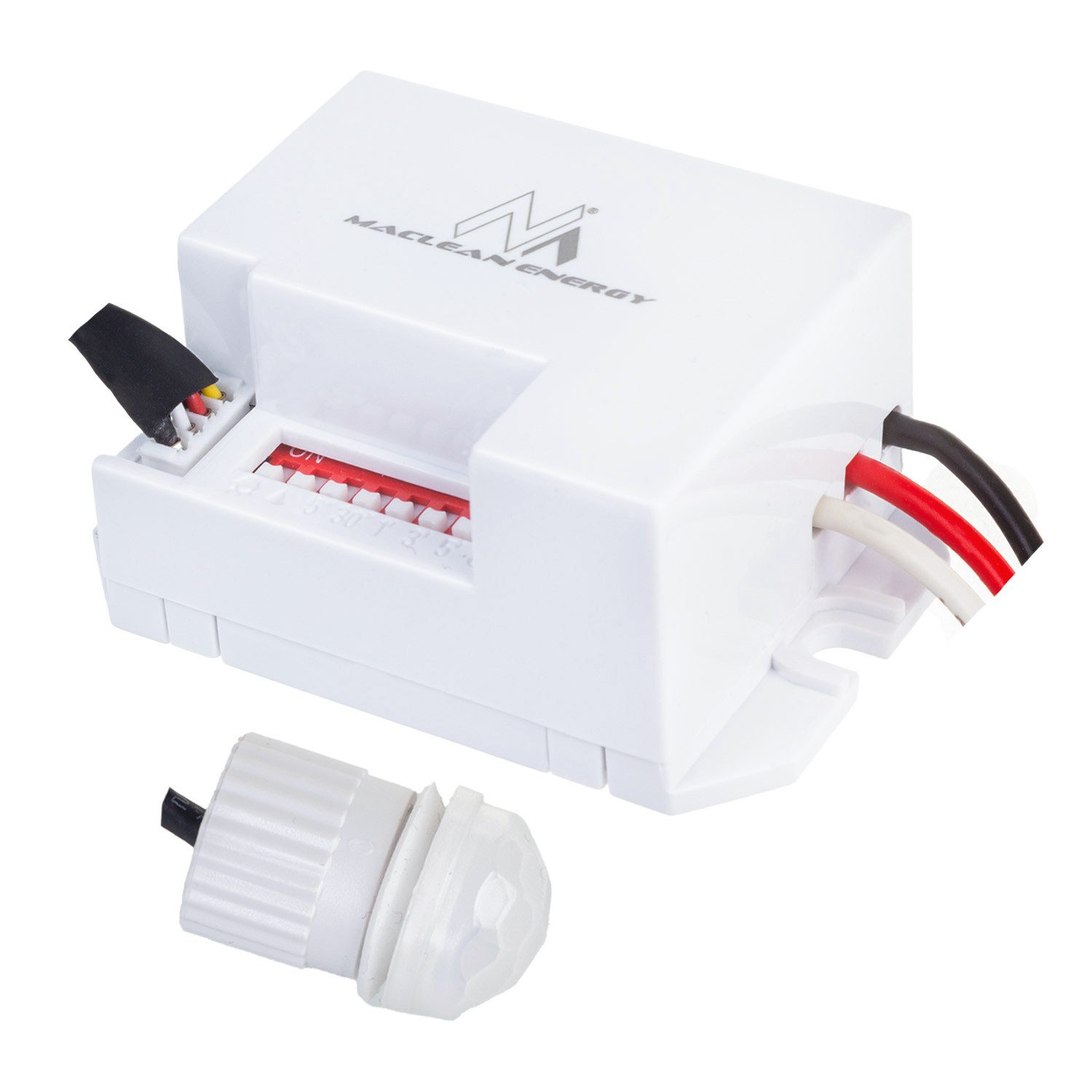 Maclean Sensor MCE32 V, PIR-Bewegungsmelder mit Mini-Sonde 12-24V DC 360°