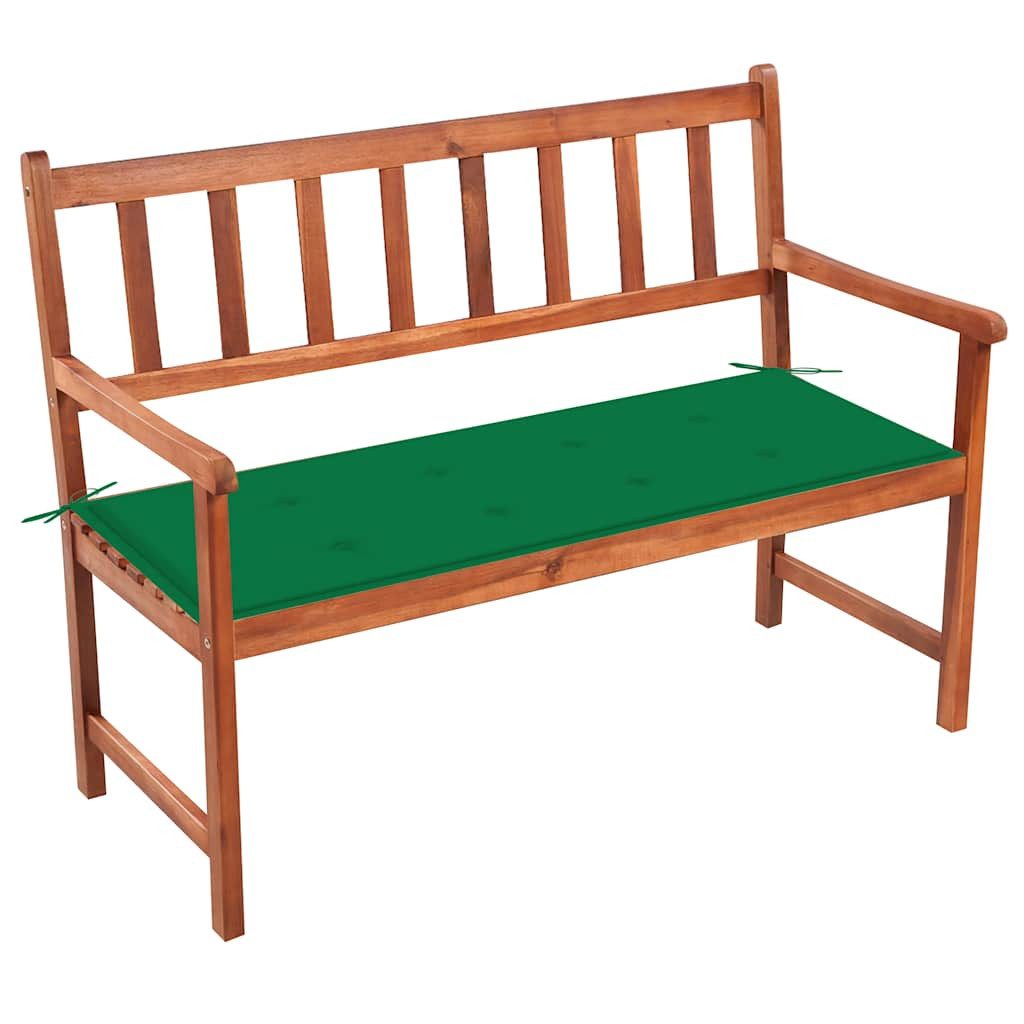 vidaXL Gartenbank Gartenbank mit Auflage 120 cm Massivholz (1-St)