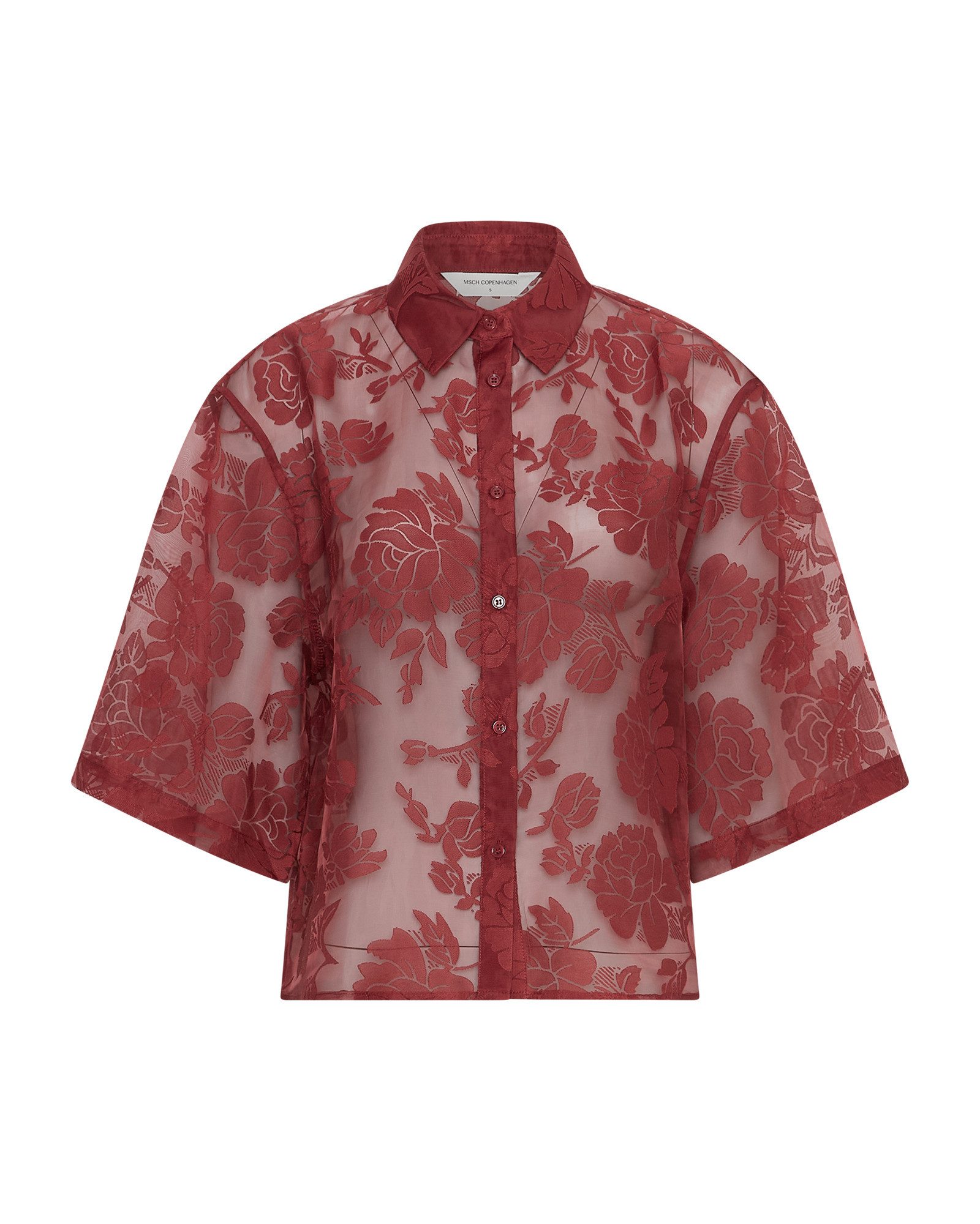 Moss Copenhagen Langarmbluse MSCHLettiche 3/4 Shirt Syrah