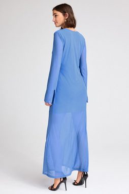 Next Maxikleid Langärmeliges Maxikleid mehreren Tüllrüschen (1-tlg)