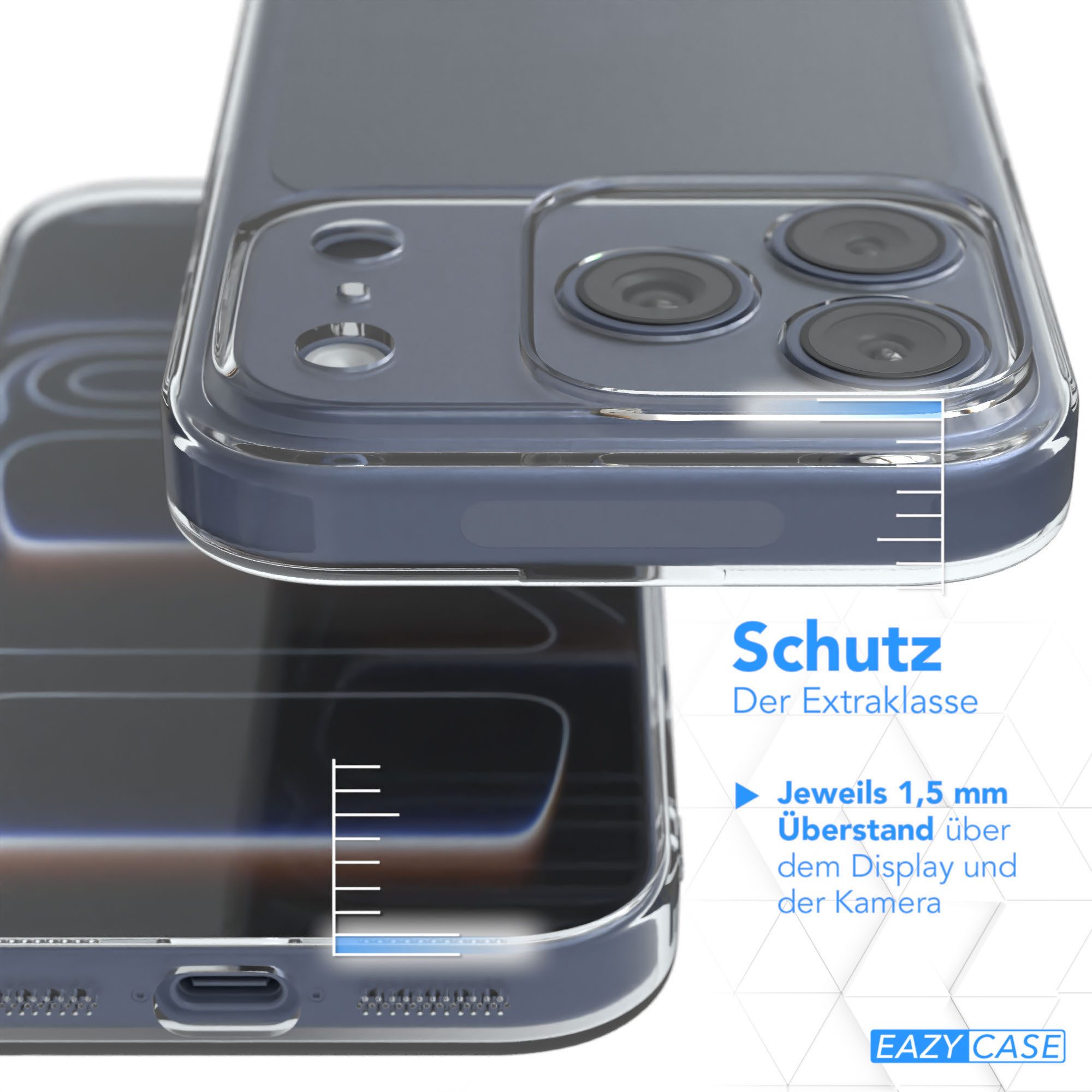 EAZY CASE Handyhülle Slimcover Clear für Apple iPhone 17 Serie 6,3 Zoll, durchsichtige Hülle für Apple iPhone 17 Pro Silikon Case Transparent – Bild 3 von 5
