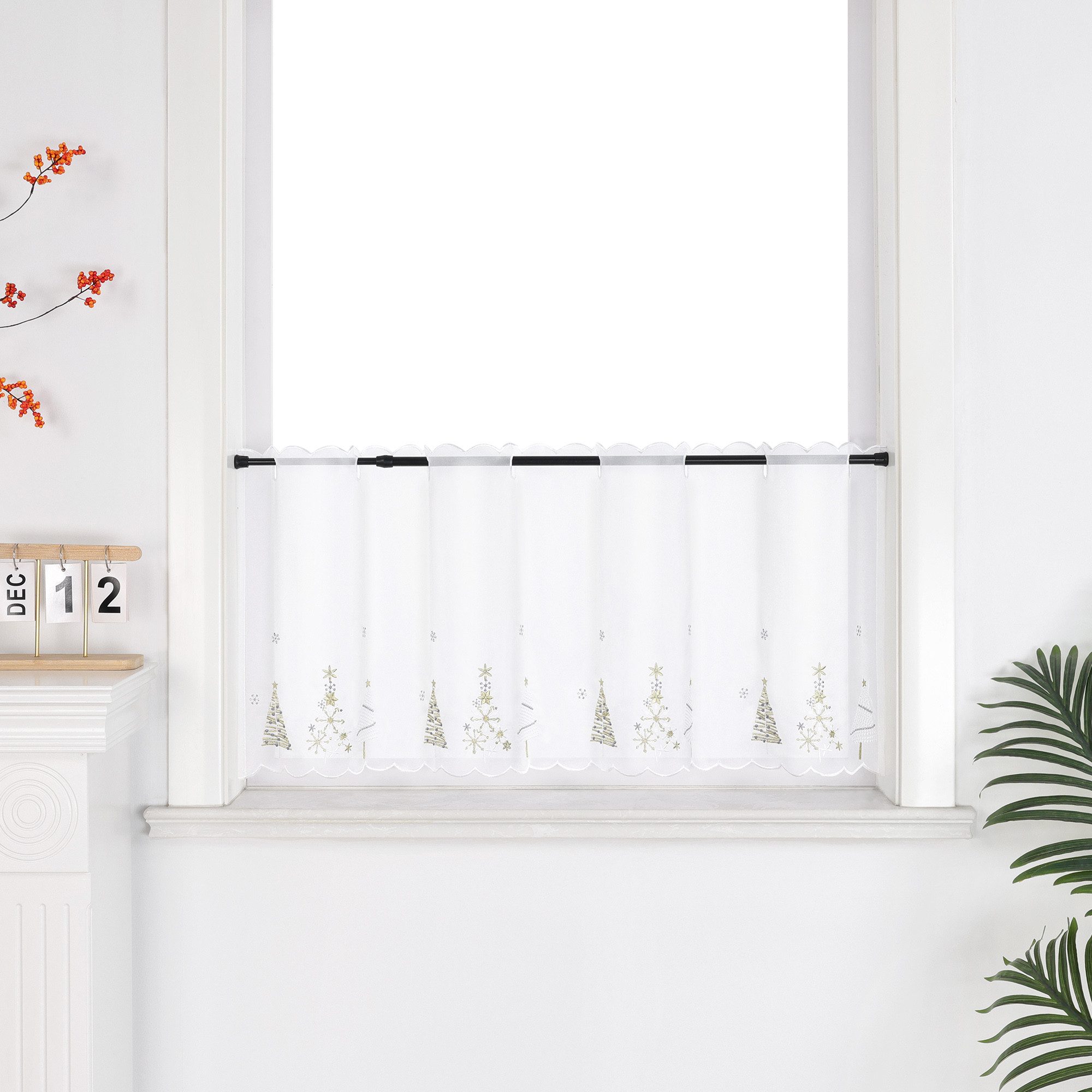 Joyswahl Scheibengardine (1 St), Stangendurchzug, transparent, günstig online kaufen