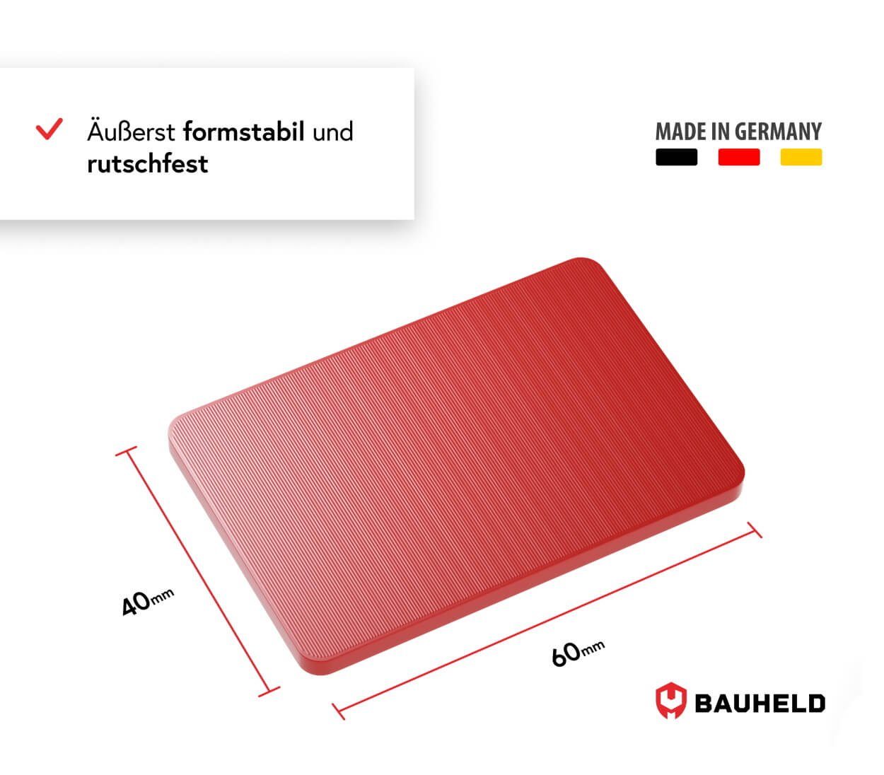 BAUHELD Unterlegplatte Universal, Kunststoff 60x40 mm, günstig online kaufen
