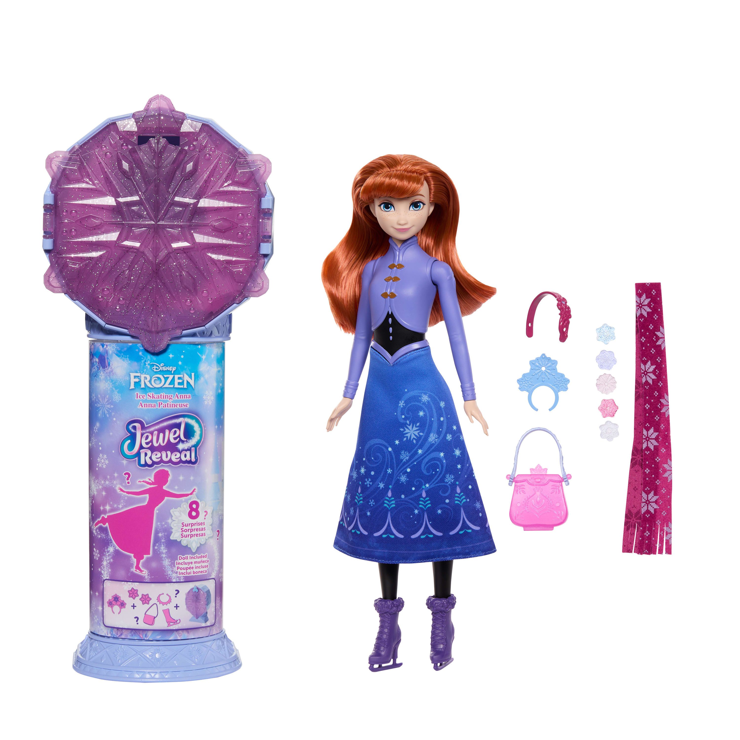 Mattel® Anziehpuppe Disney Die Eiskönigin Jewel Reveal, Eisläuferin Anna