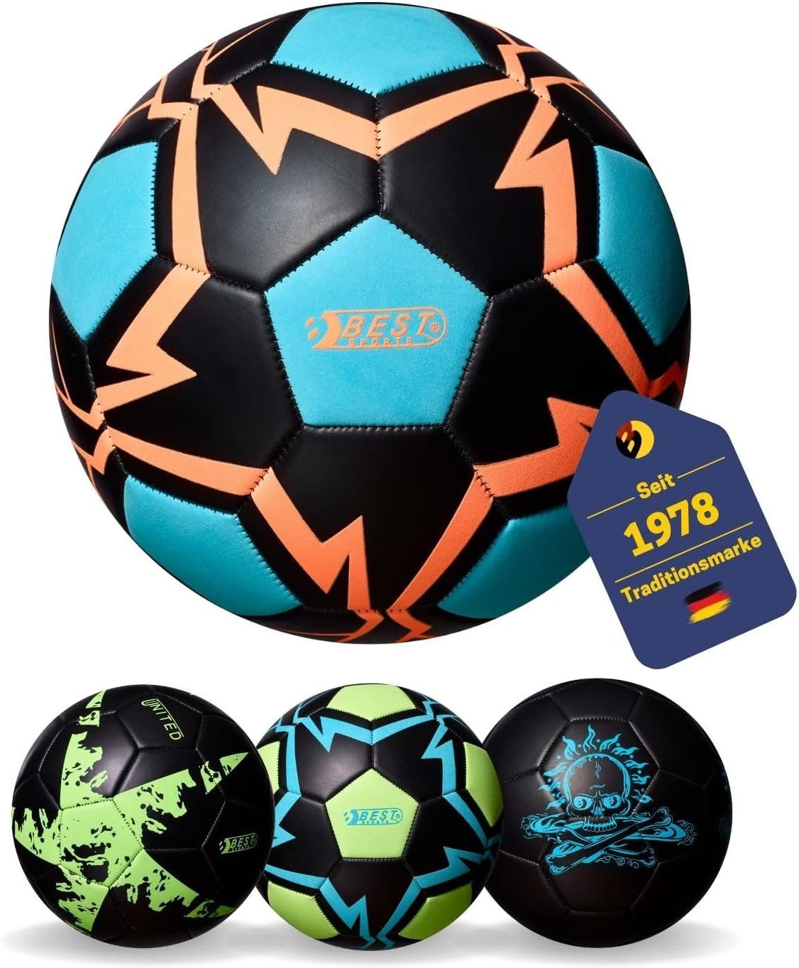 Fußball Fußball Flash Glow in the Dark Gr. 5 blau/orange
