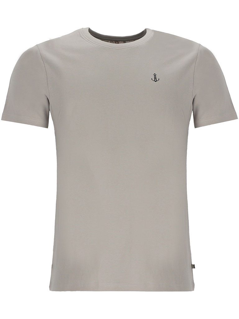 Leitfeuer T-Shirt 11323 Herren T-Shirt mit dezentem Logo-Print - Kurzarm-Shirt Baumwolle