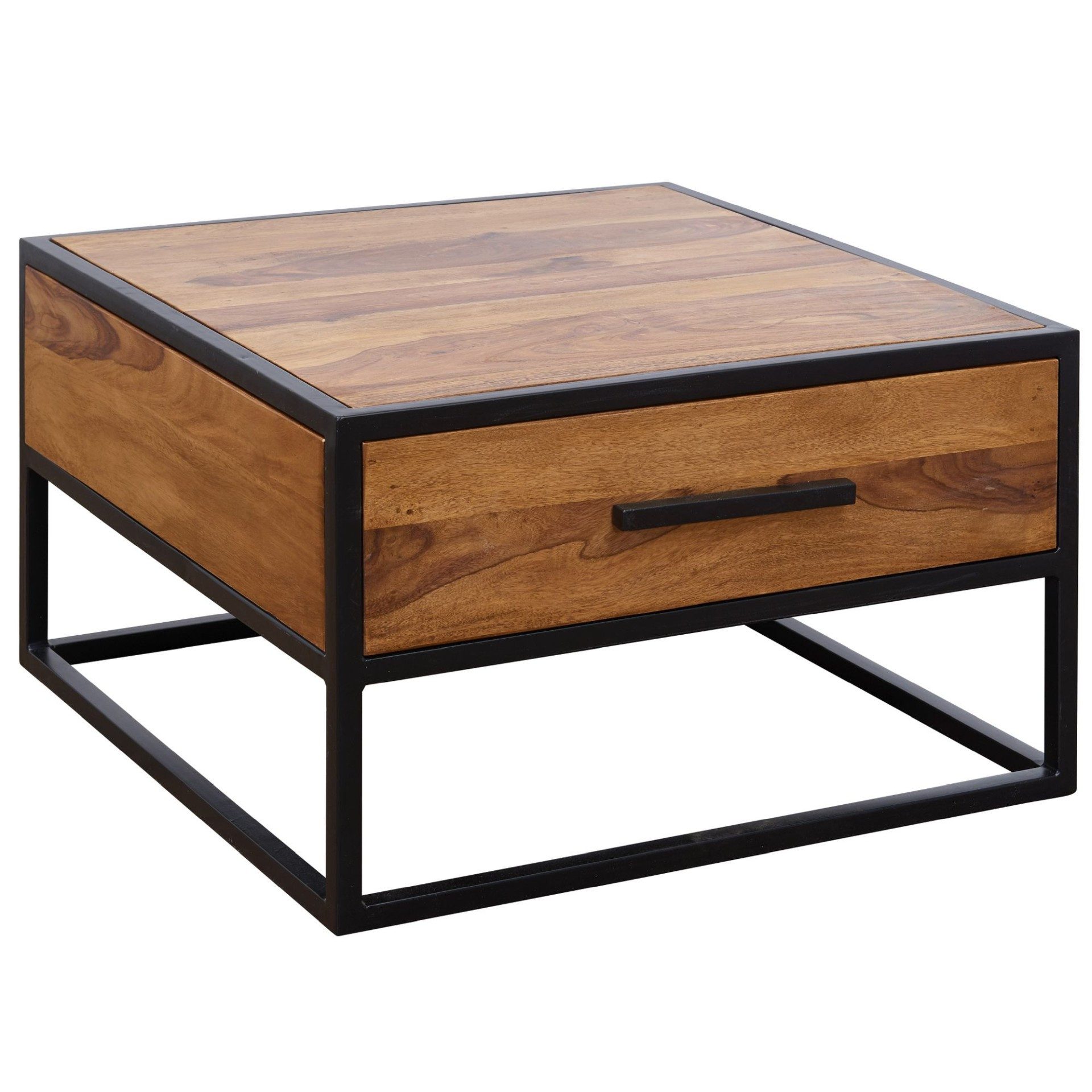 moebelfaktor Couchtisch Brovst, Massivholz, Breite 65 cm, braun, Wohnzimmertisch, Industrial
