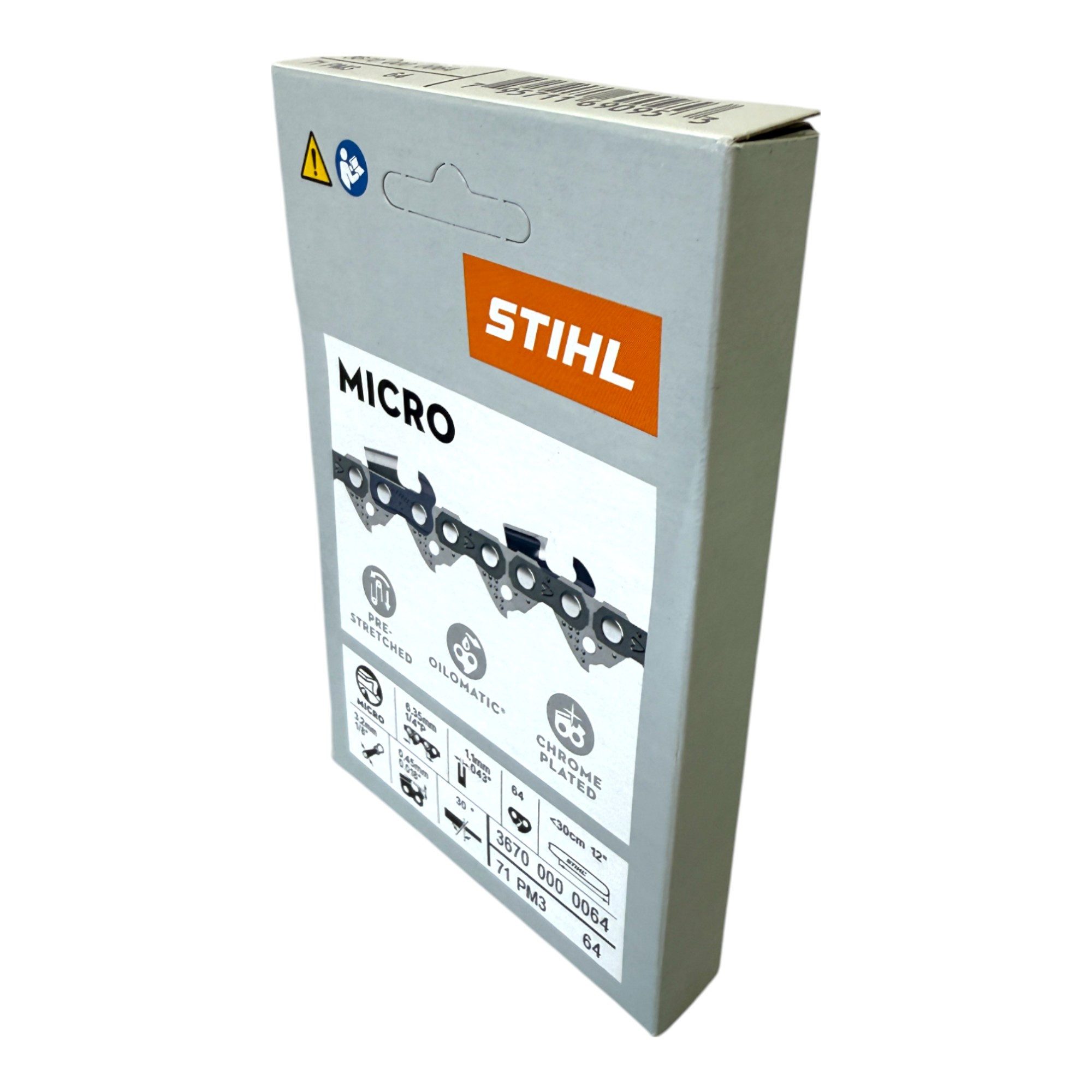 STIHL Ersatzkette 3x 1/4" Picco Micro 3 (PM3) Sägekette 30 cm 1/4" P 1,1 mm 64 TG 3 – Bild 3 von 4