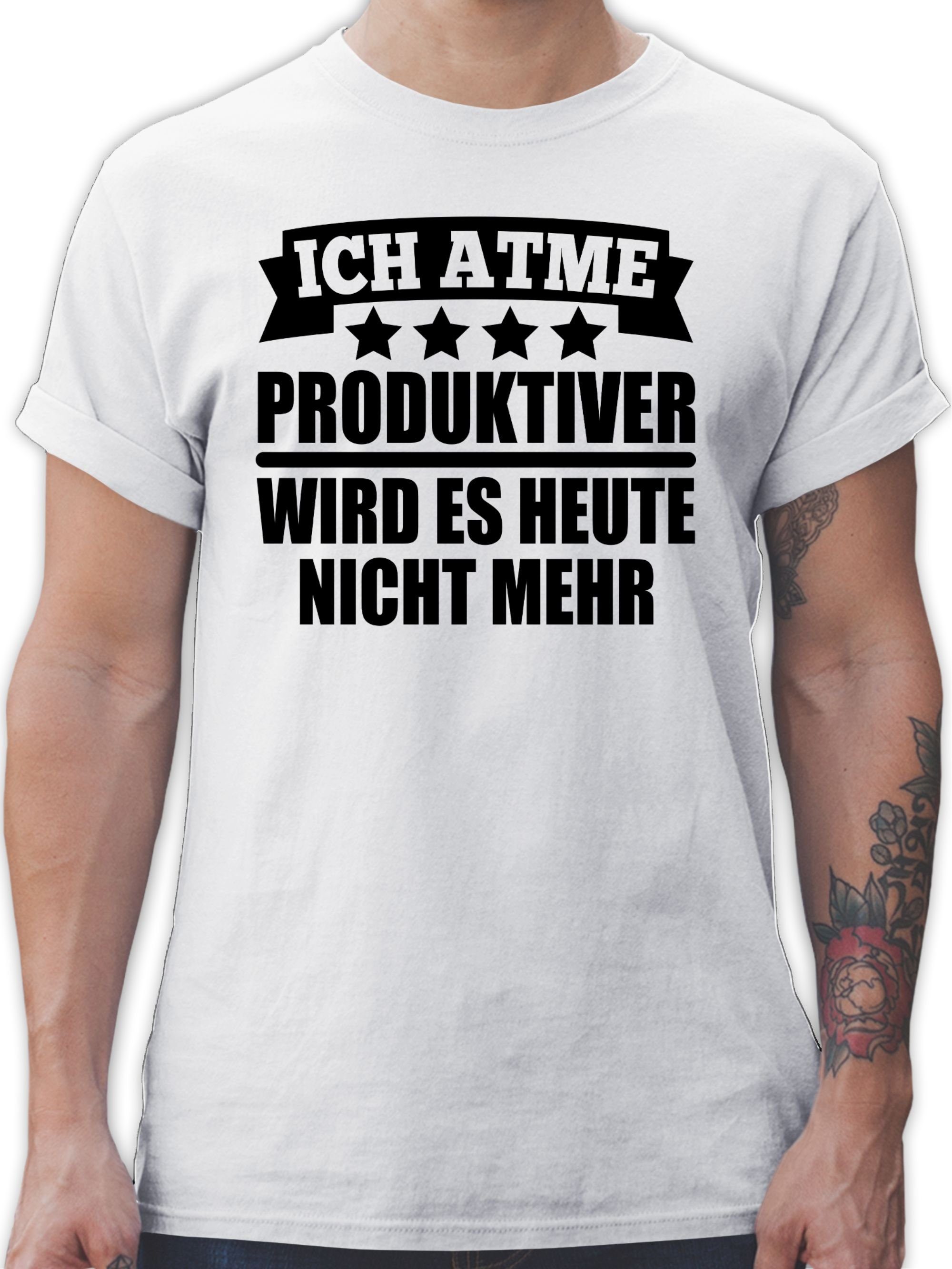 ᐅ Shirtracer TShirt Ich atme! Produktiver wird es heute nicht mehr