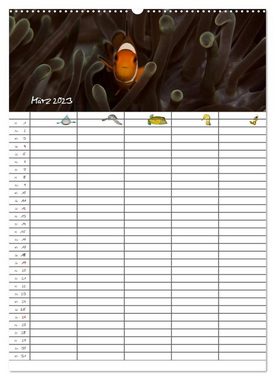 CALVENDO Wandkalender Der Unterwasser Familienplaner 2023 (Premium, hochwertiger DIN A2 Wandkalender 2023, Kunstdruck in Hochglanz)