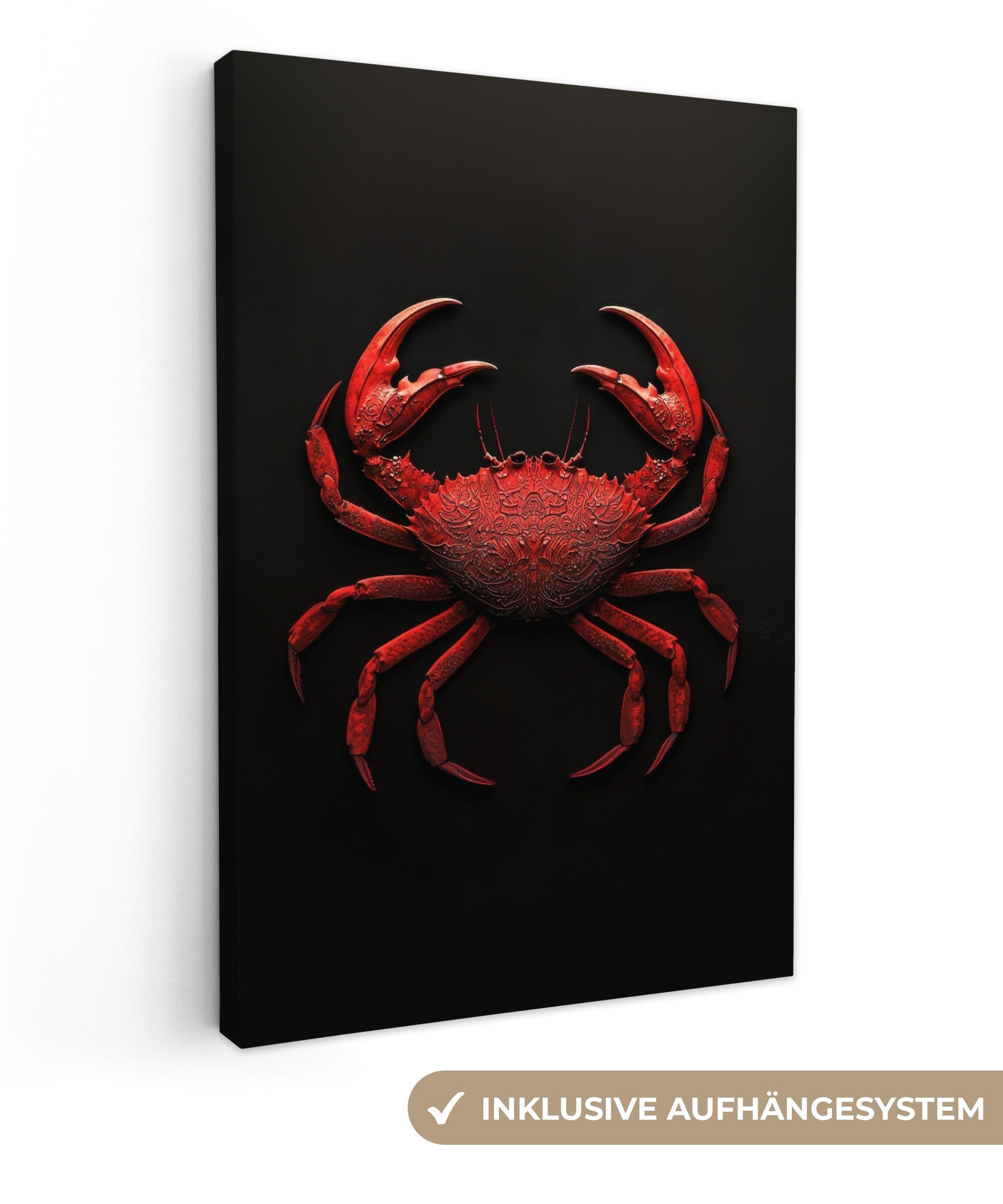 OneMillionCanvasses® Leinwandbild Krabbe - Rot - Fisch - Krustentiere - Küc günstig online kaufen