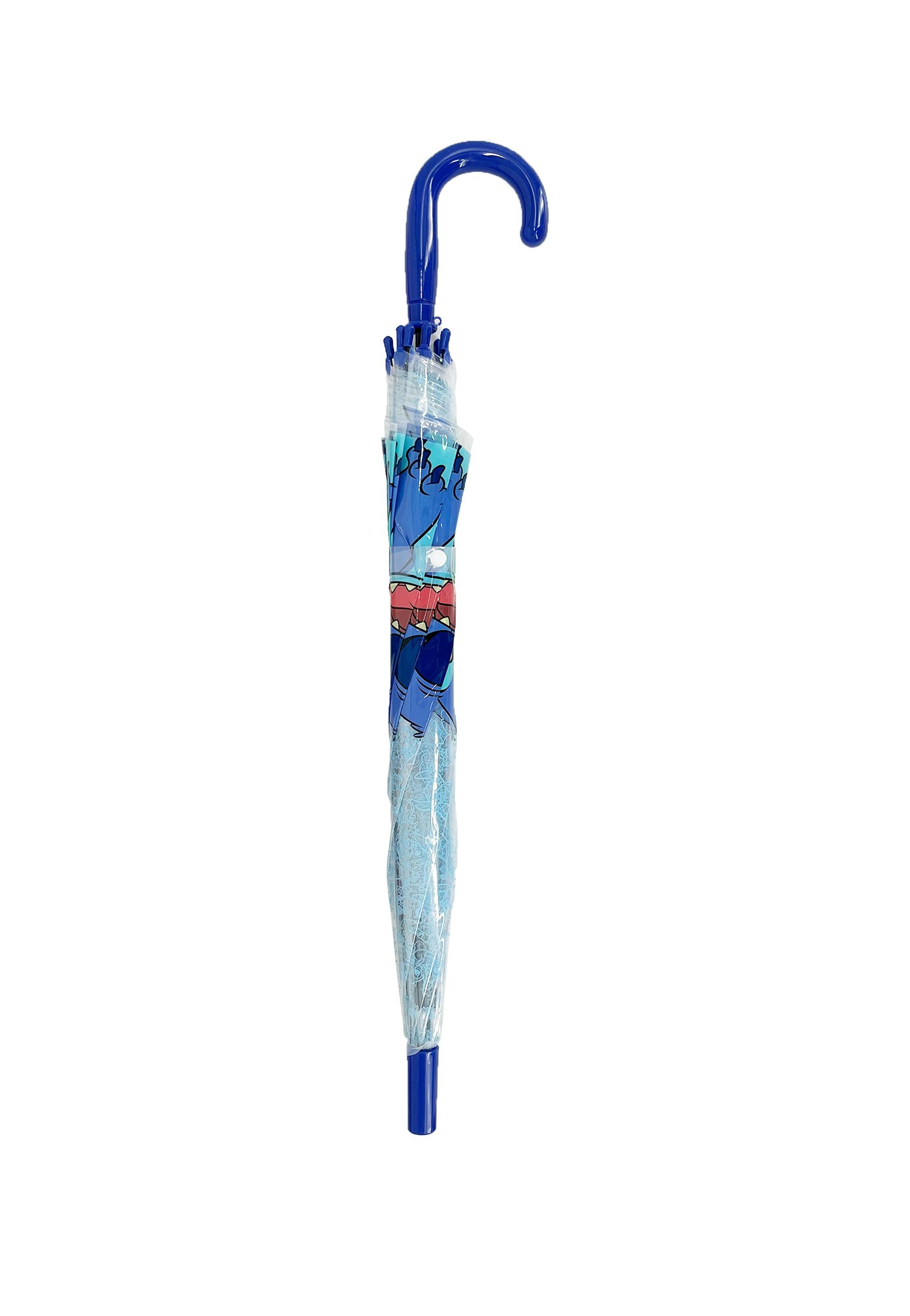 Stitch Stockregenschirm Kinder Automatik-Regenschirm blau manuell 68 cm leicht stabil, windfest
