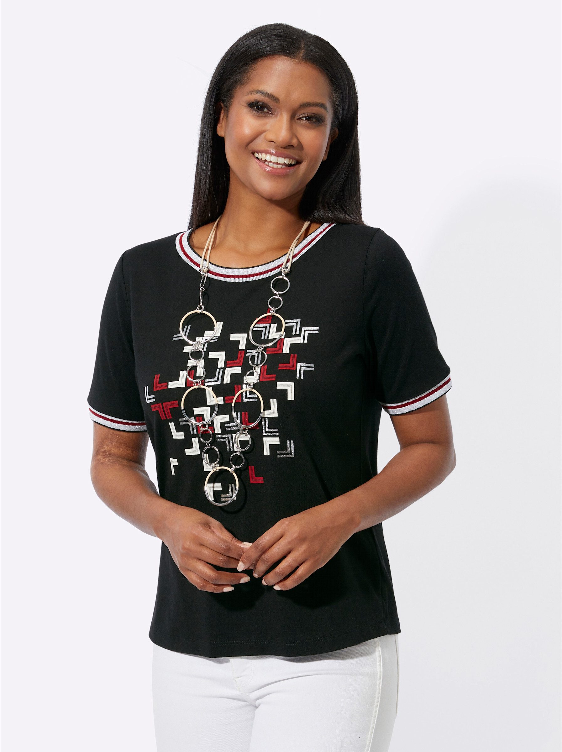Inspirationen Kurzarmshirt "Rundhals-Shirt", (1 tlg.) günstig online kaufen